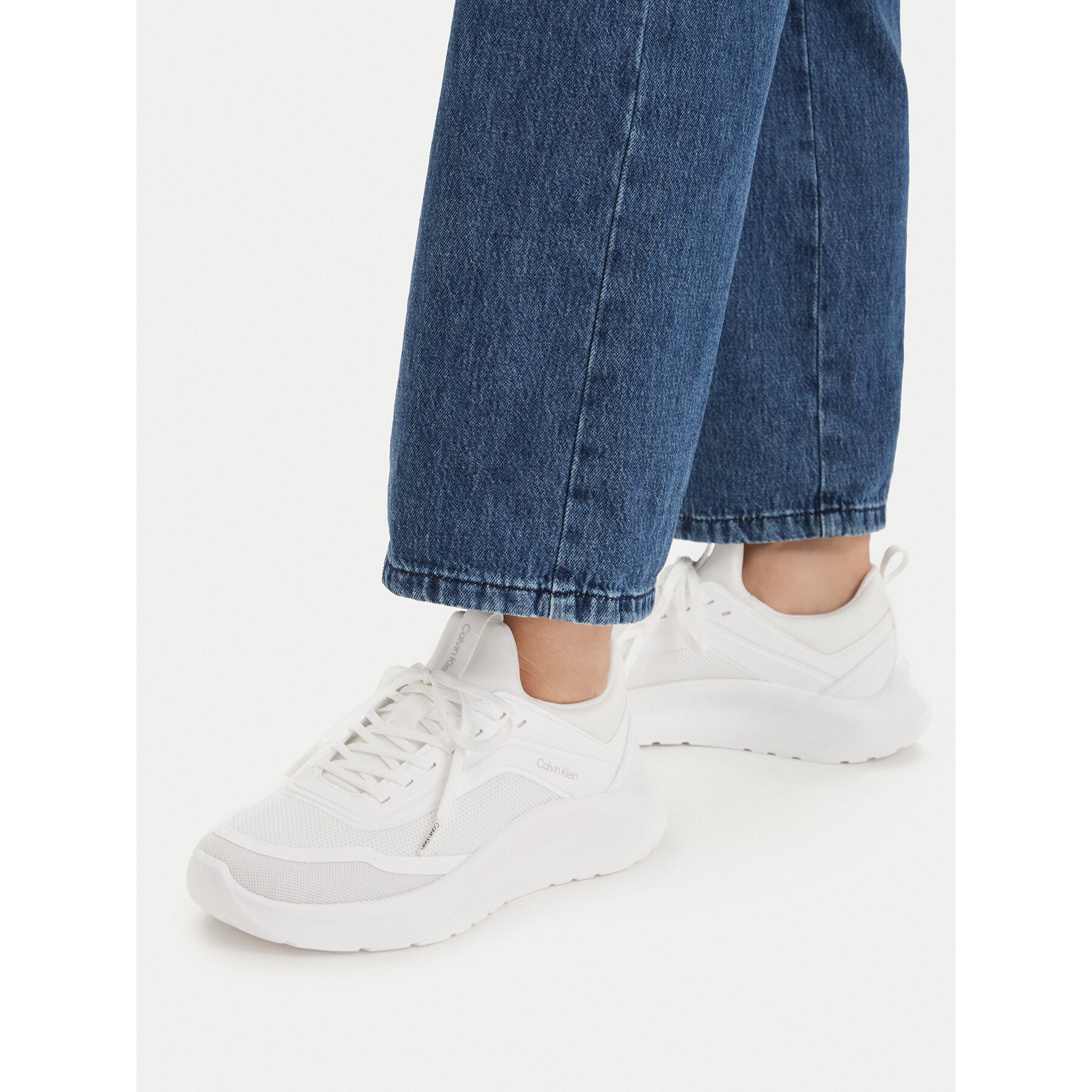 Tenisice Calvin Klein Light Eva Run Sock Mesh HW0HW03023 Bijela