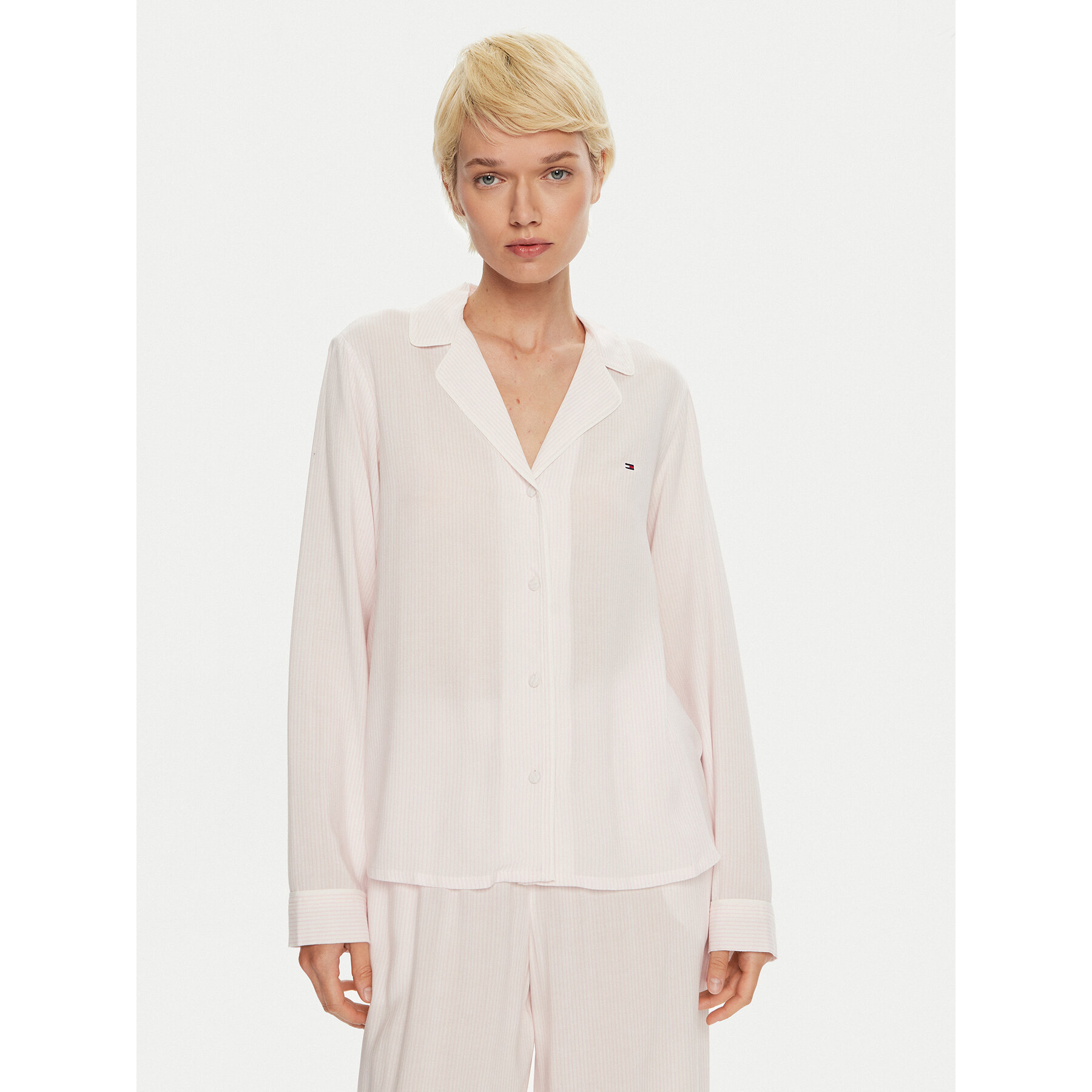 Tommy Hilfiger Μπλούζα πιτζάμας UW0UW05635 Ροζ Loose Fit