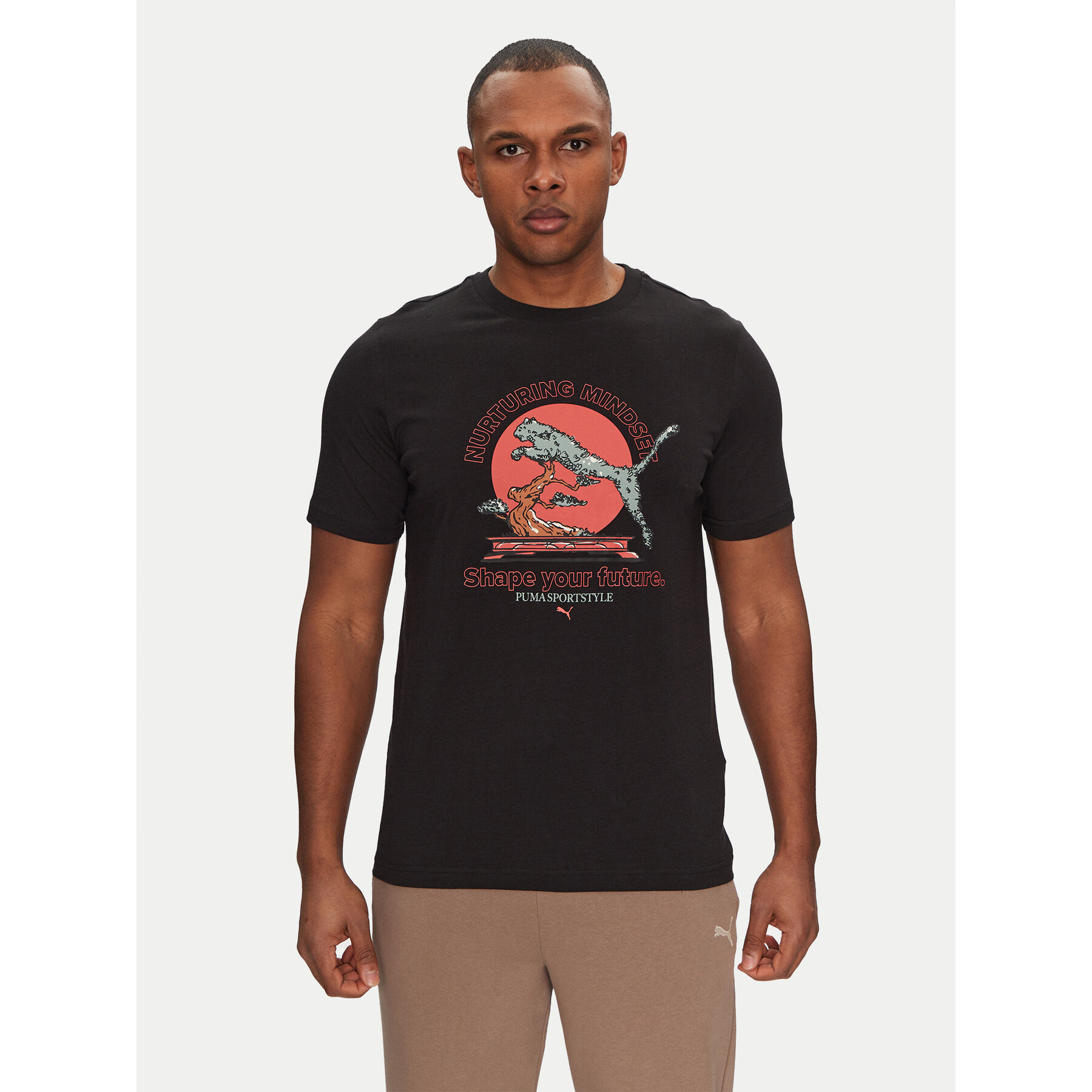 Puma T-Shirt Bonsai 629634 Μαύρο Regular Fit