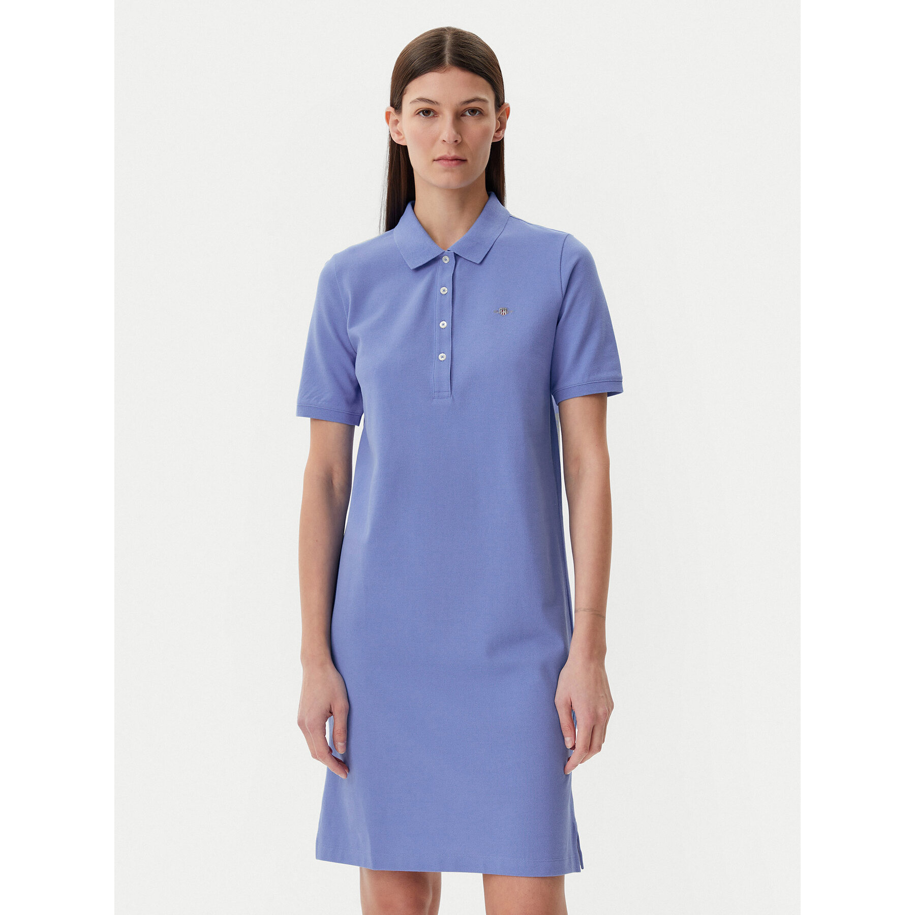 Gant Kleid für den Alltag Shield 4201529 Blau Regular Fit