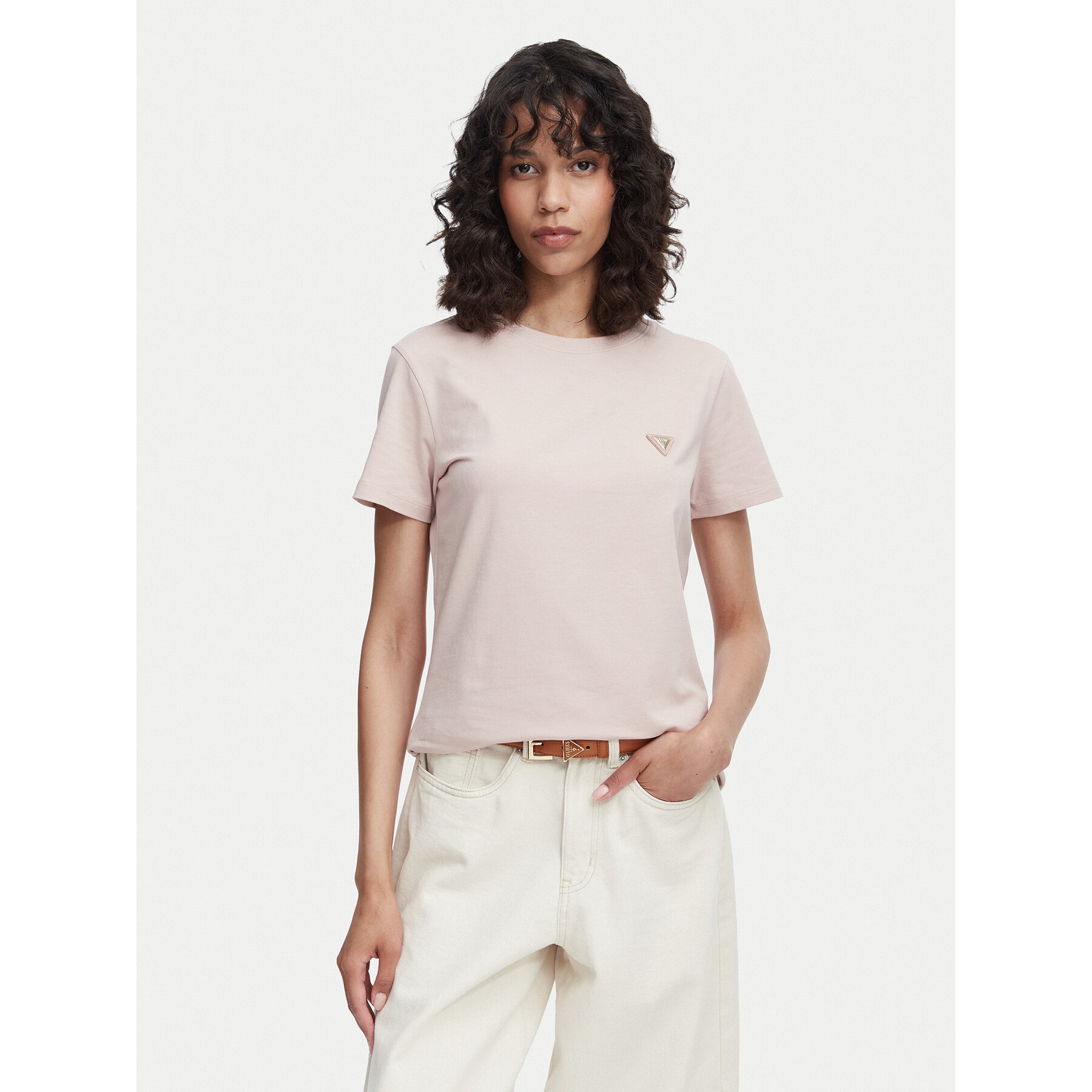 Guess T-shirt V4YI09 J1314 Svijetlo roza Regular Fit