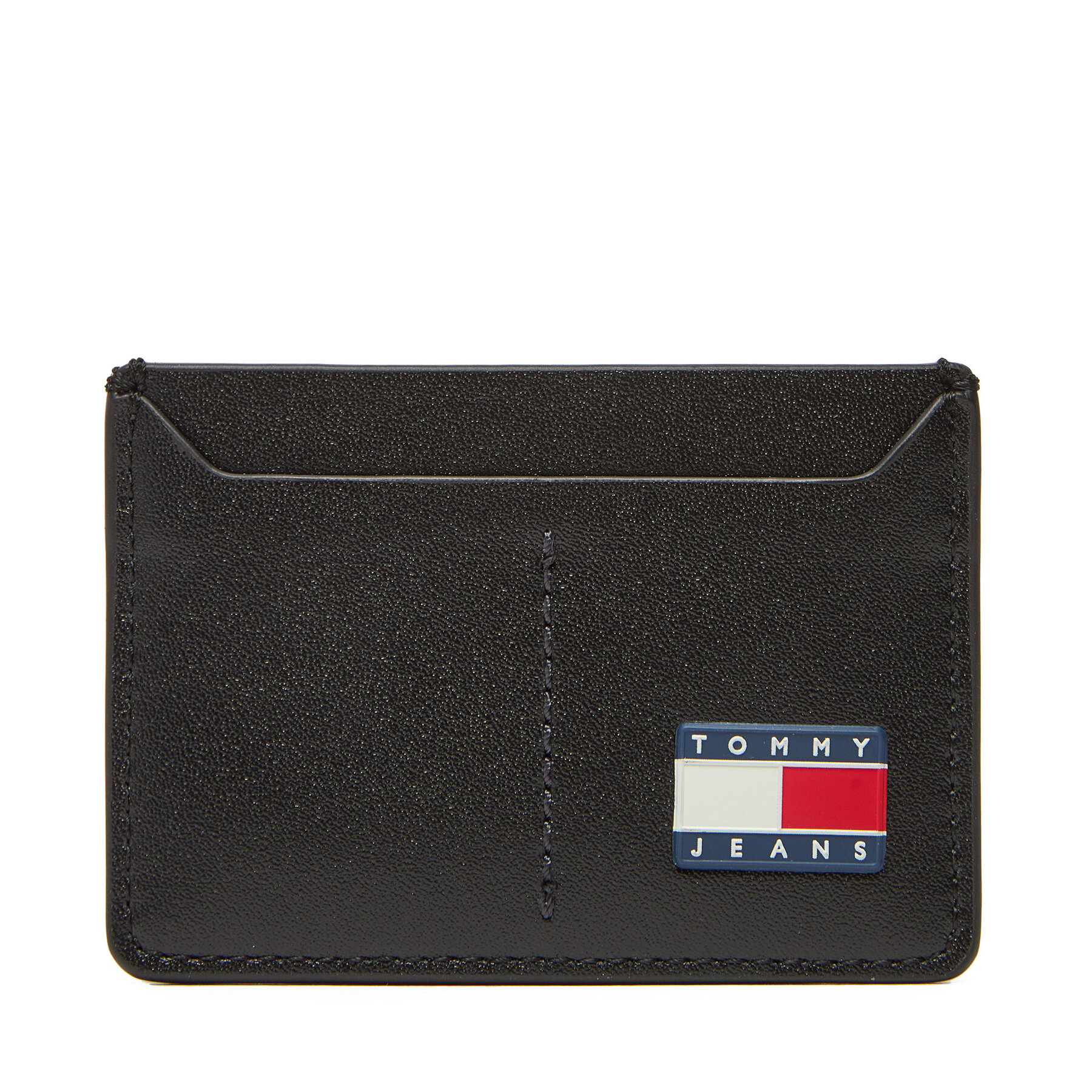 Etui za kreditne kartice Tommy Jeans Tjm Heritage Leather Cc Holder AM0AM13410 Črna