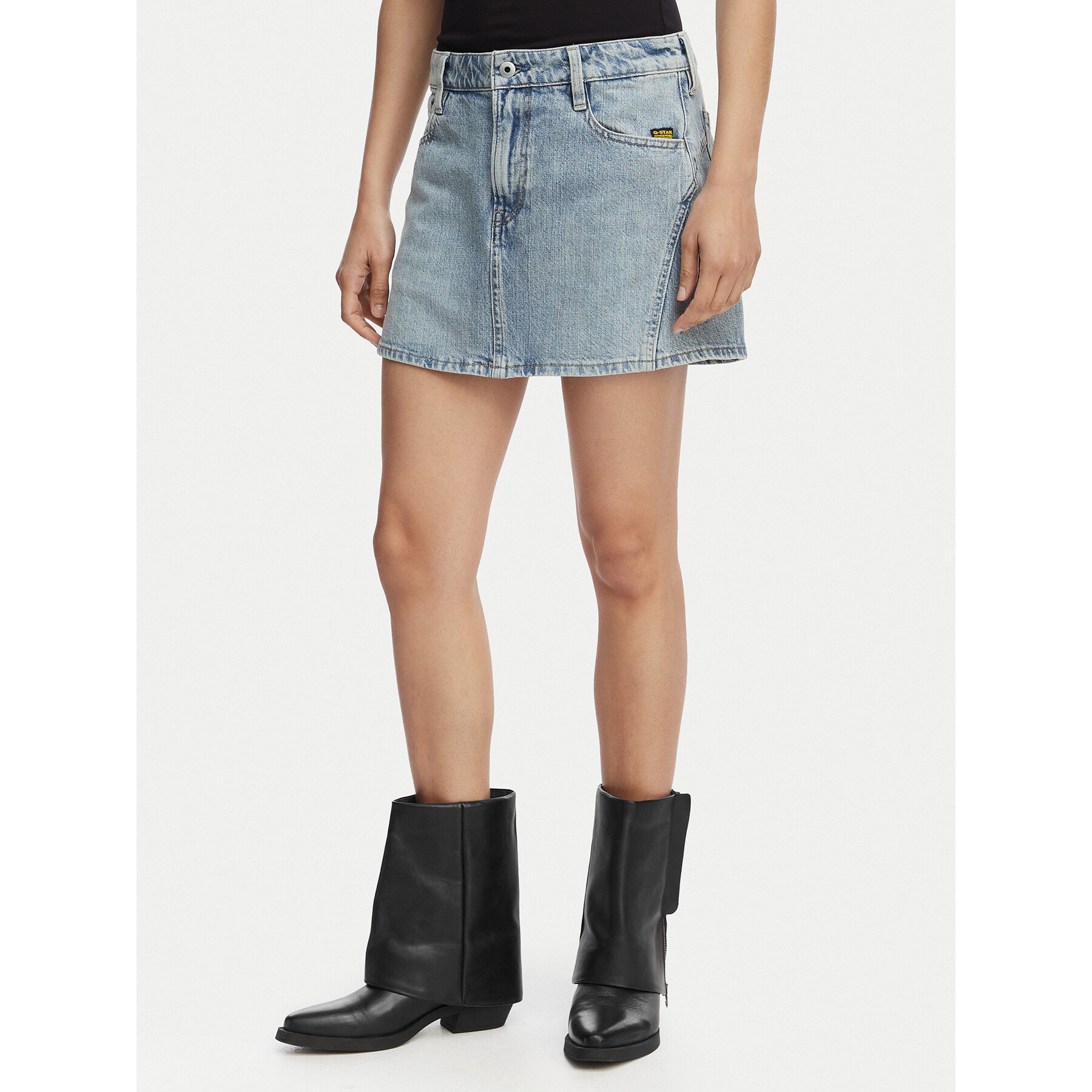 G-Star Raw Φούστα τζιν Cinch D28409-E352 Μπλε Regular Fit