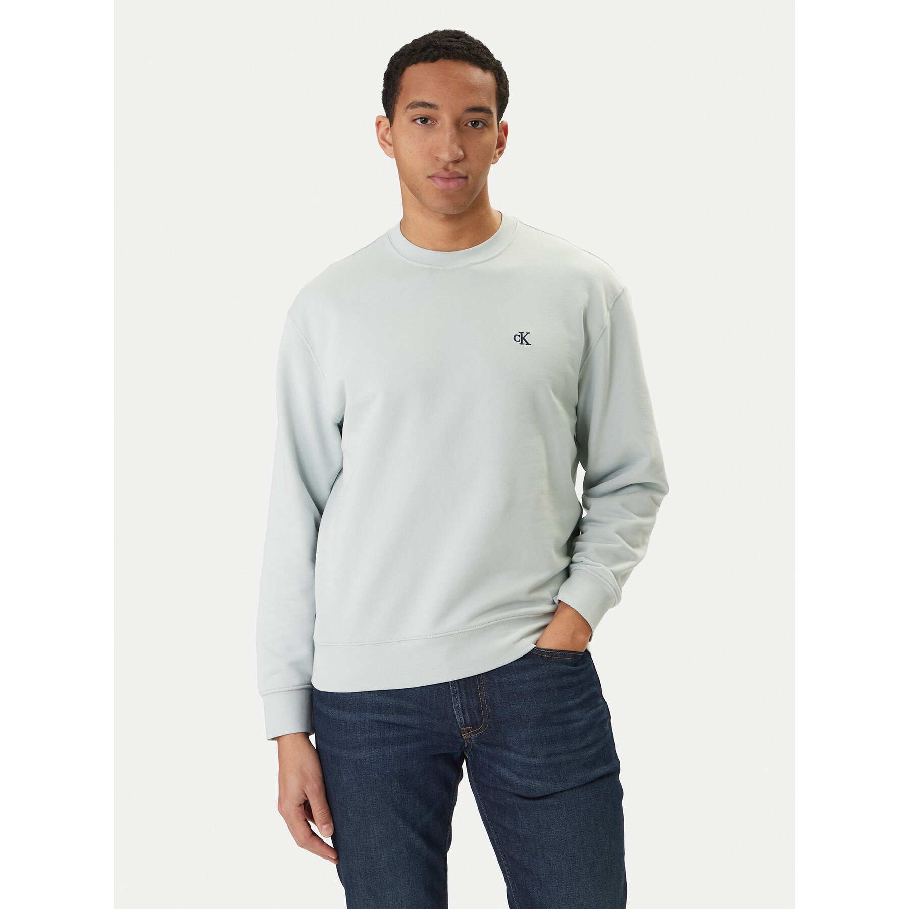 Calvin Klein Jeans Sweatshirt LV04RC296G Grün Regular Fit