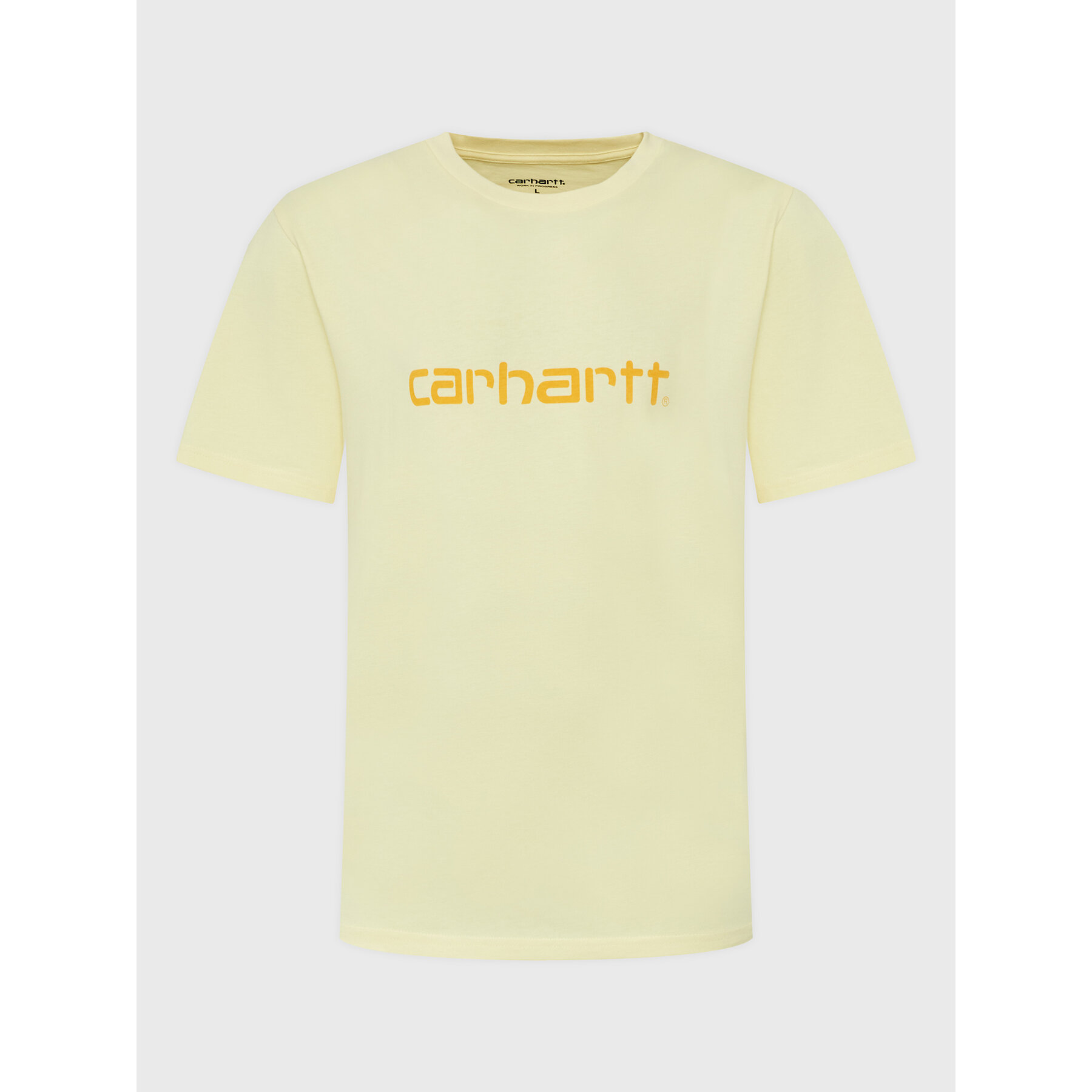 Carhartt WIP T-shirt Script I031047 Giallo Regular Fit