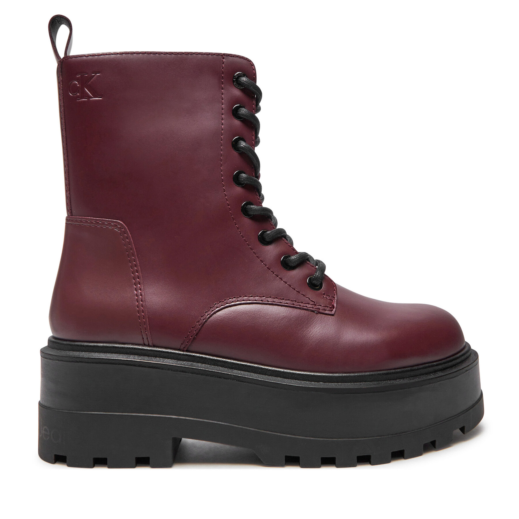 Bottes de randonnée Calvin Klein Jeans Flatform YW0YW01535 Bordeaux