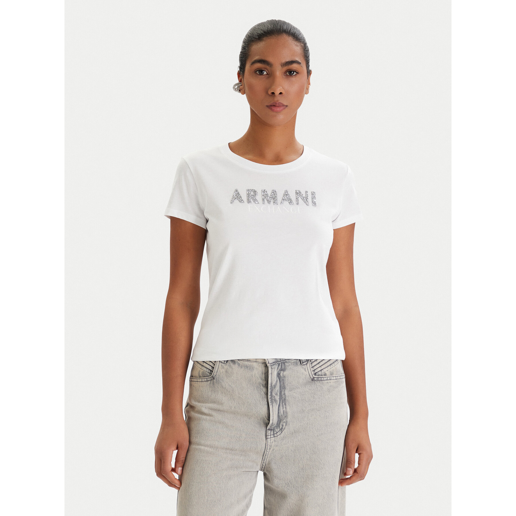 Armani Exchange T-Shirt XW002106 AF10356 U0002 Weiß Slim Fit