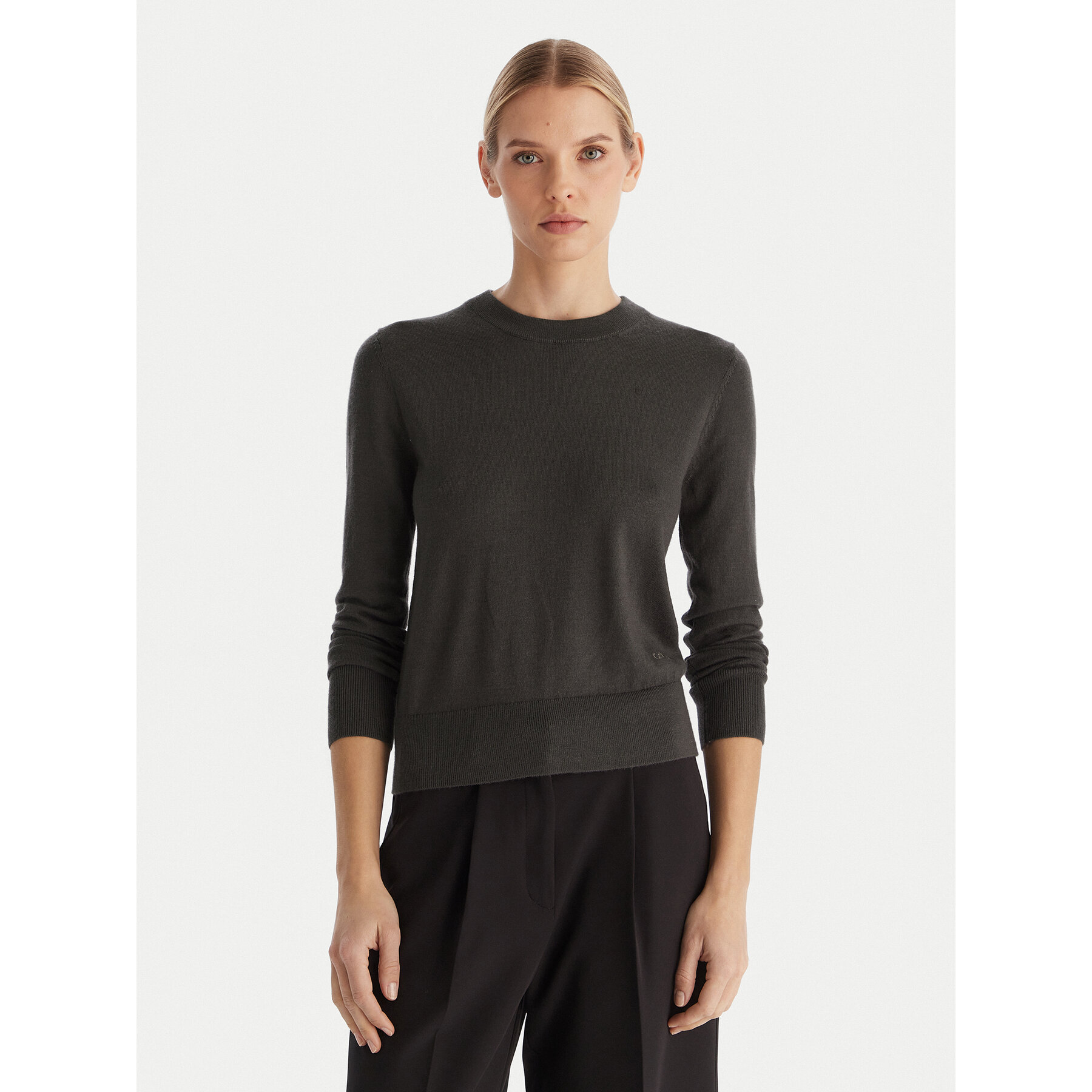 Calvin Klein Pullover LV044D370G Grau Regular Fit