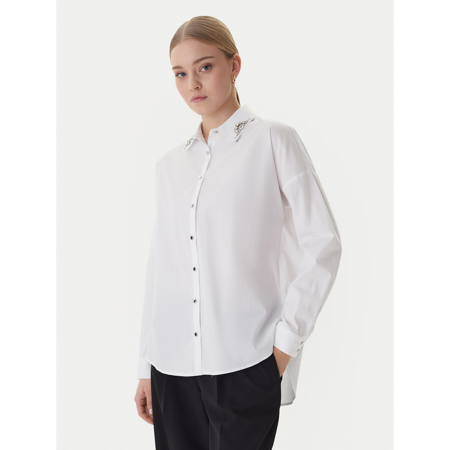 Morgan Hemd 261-CGRAM Weiß Oversize