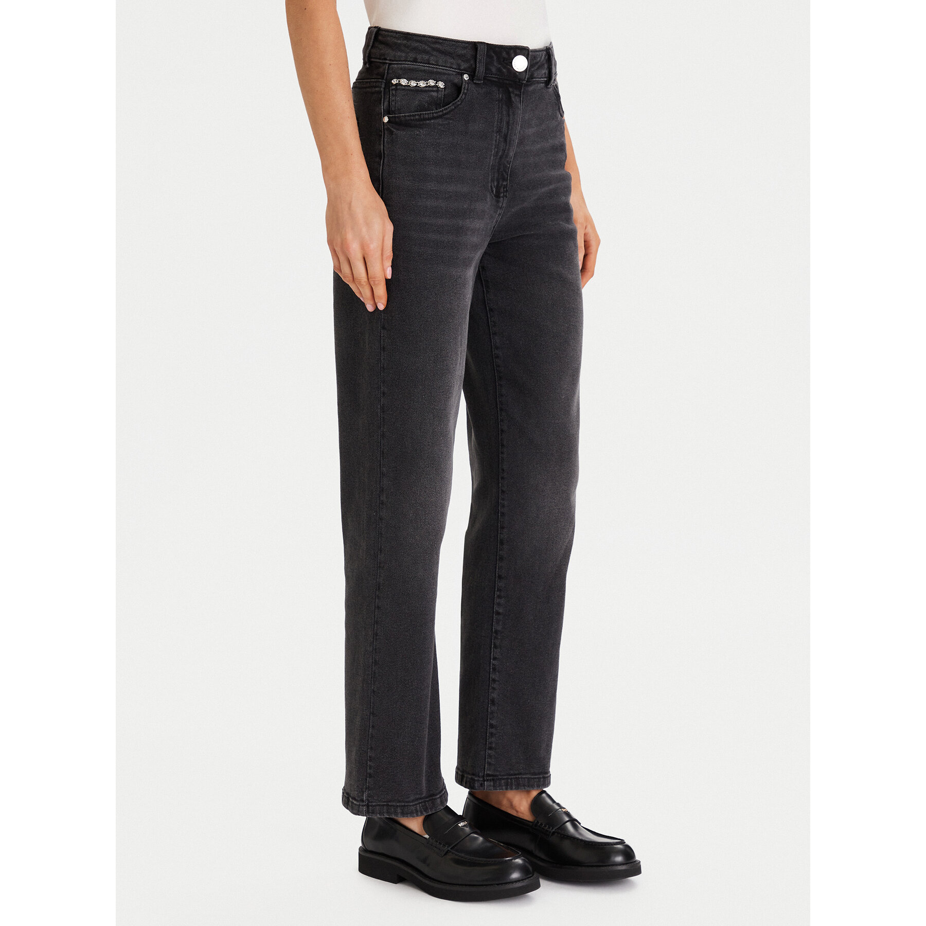 Morgan Jeans 252-PNICE Schwarz Wide Leg