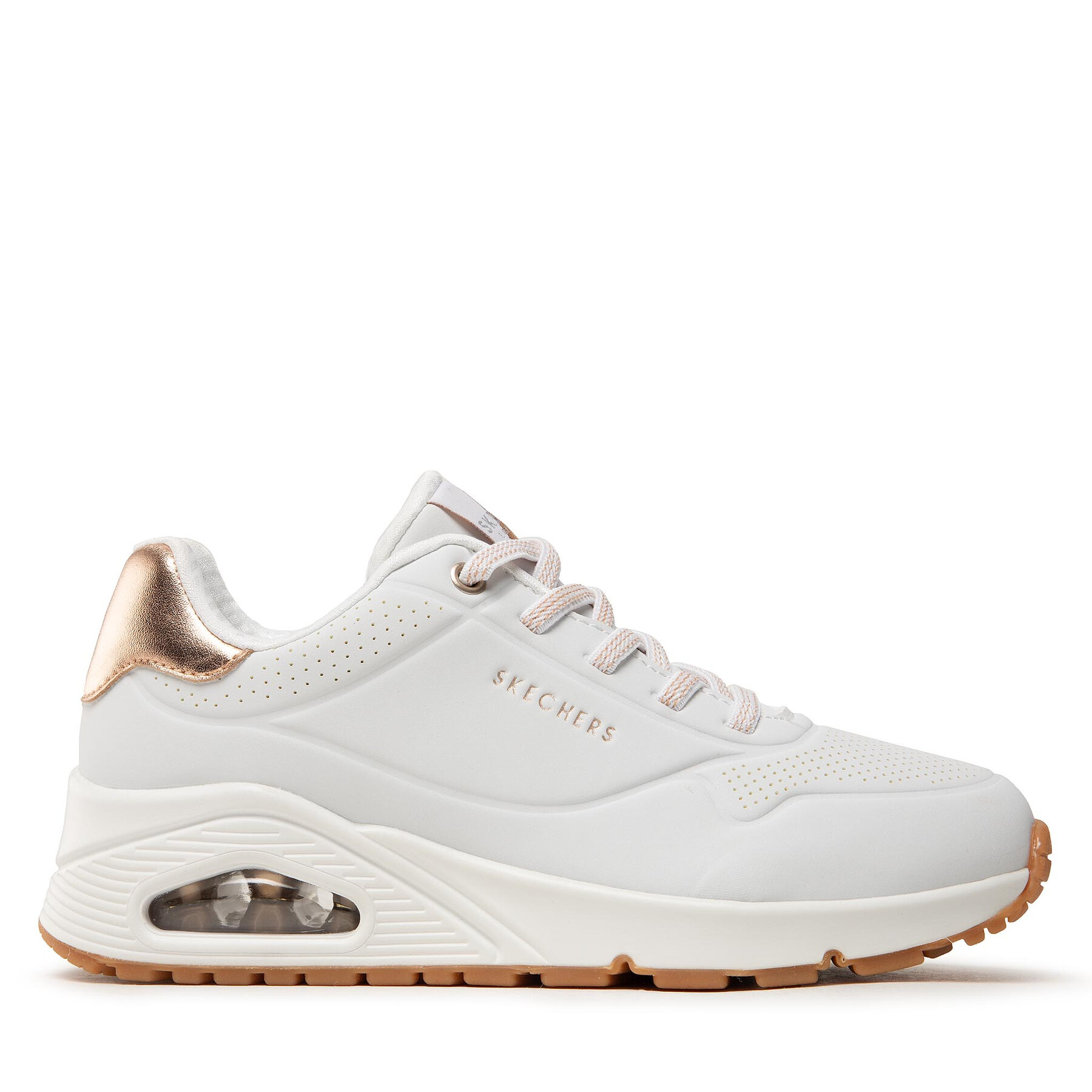 Sneakersy Skechers Uno Shimmer Away 155196/WHT Biela