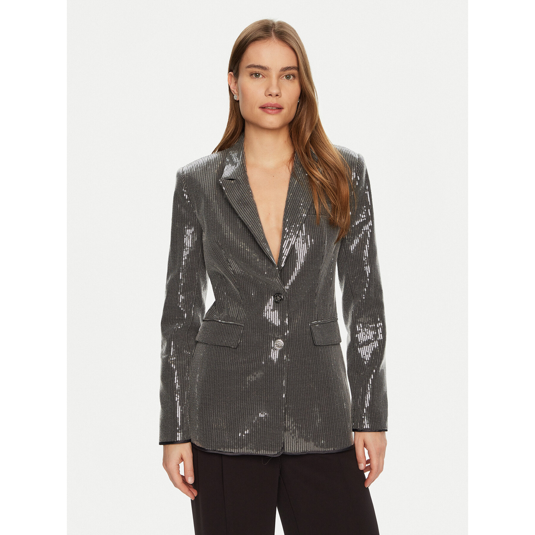 Guess Sakko W5RN48 WGX40 Silberfarben Regular Fit