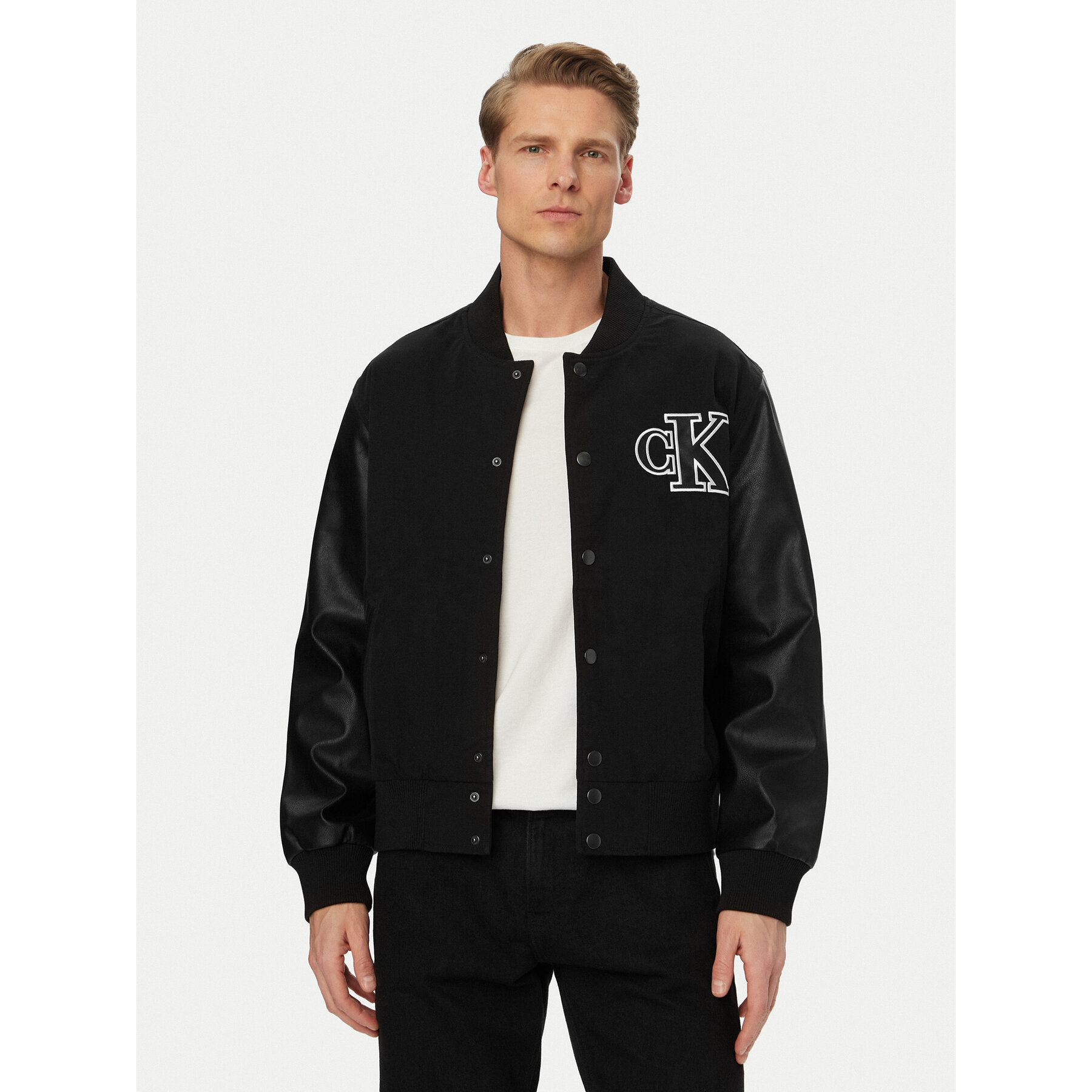 Calvin Klein Jeans Bomberjacke LV04RF407G Schwarz Regular Fit