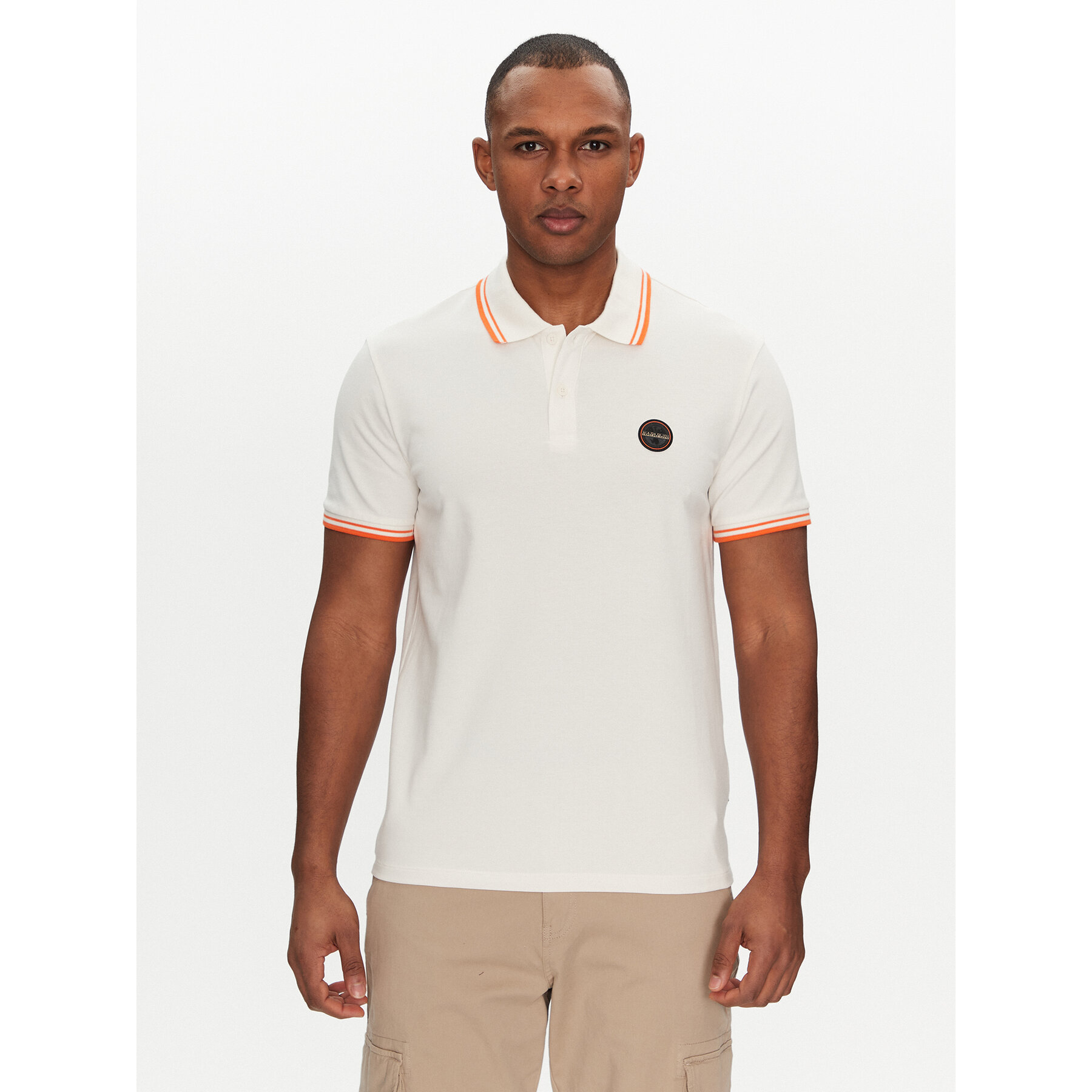 Napapijri Polo E-Macas NP0A4ID5N1A1 Bianco Regular Fit