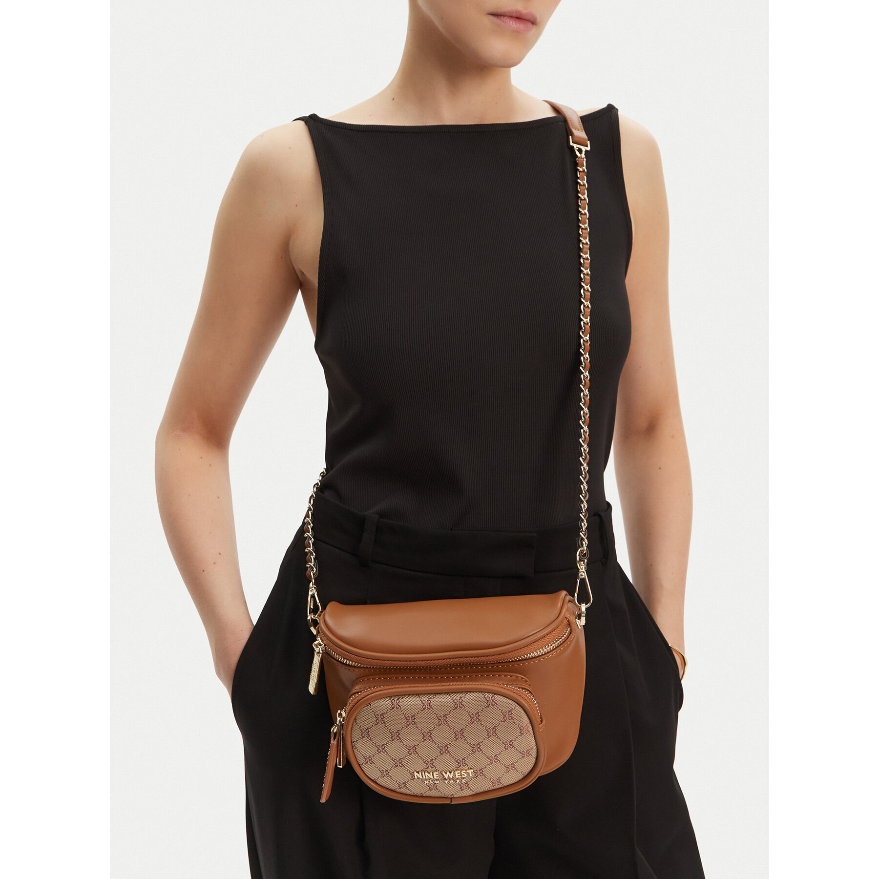 Geantă Nine West CEO-OLIVIA-O24294 Maro