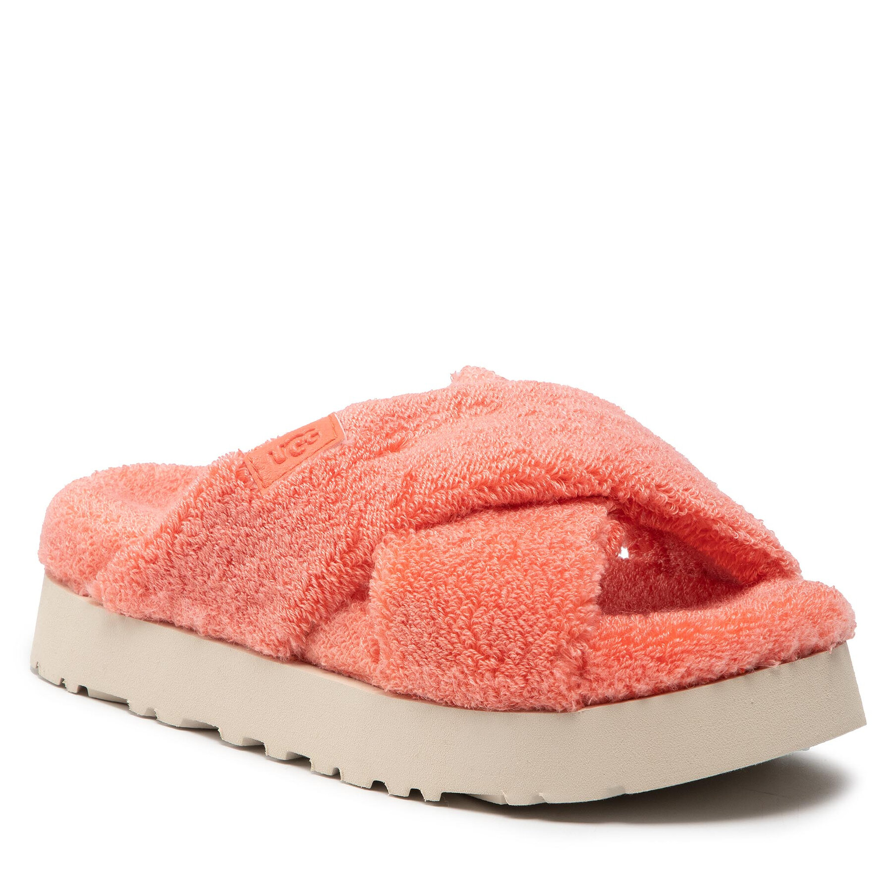 Șlapi Ugg W Fuzz Sugar Terry Cross Slide 1126385 Pblss epantofi.ro imagine noua
