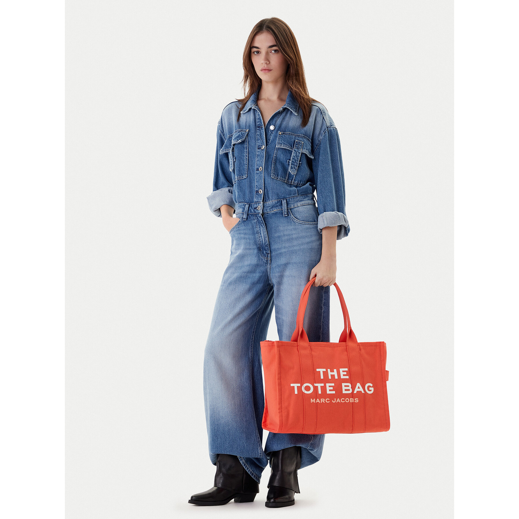Bolso Marc Jacobs The Canvas Large Tote Bag M0016156 Naranja