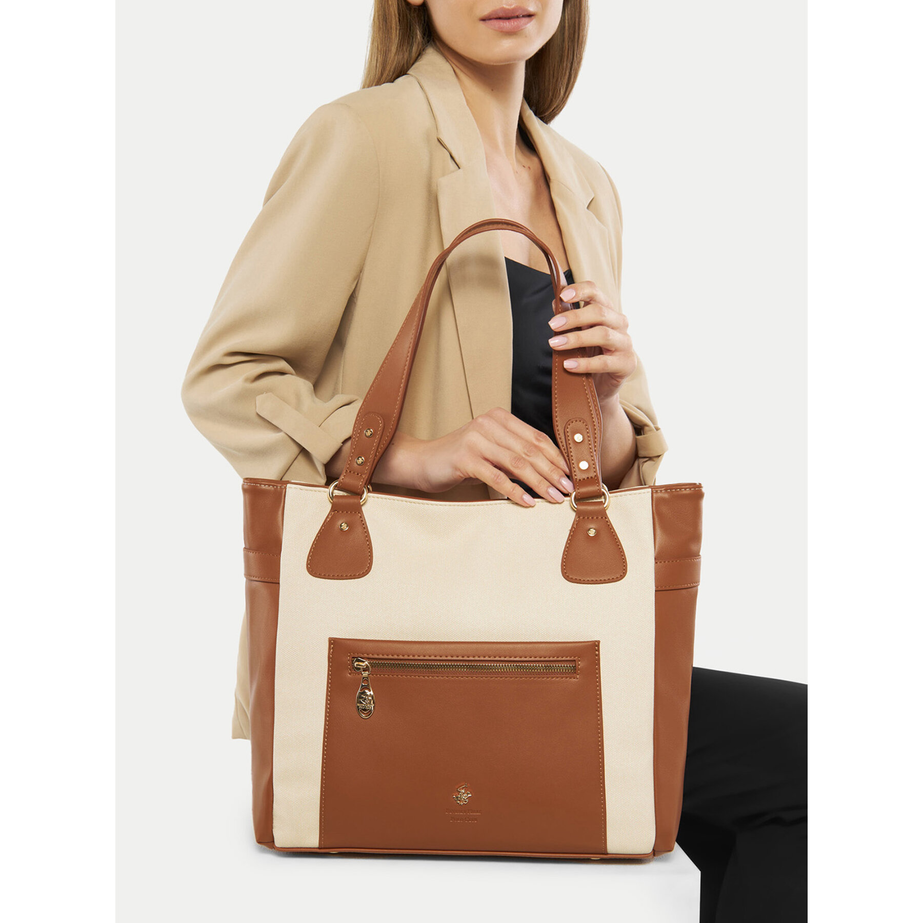 Дамска чанта Beverly Hills Polo Club BHPC-C-002-07 Кафяв