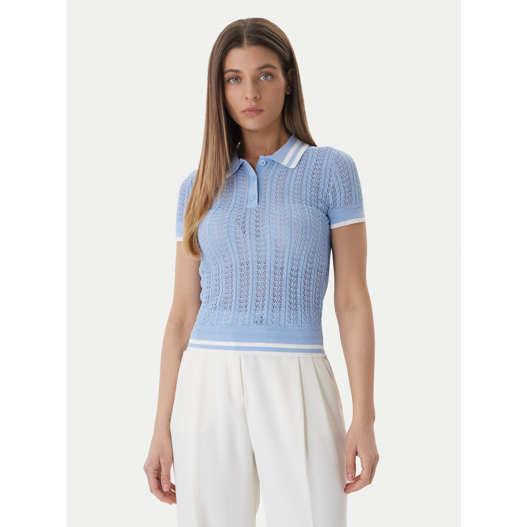 Guess Πουλόβερ W6GR25 Z0672 Μπλε Regular Fit