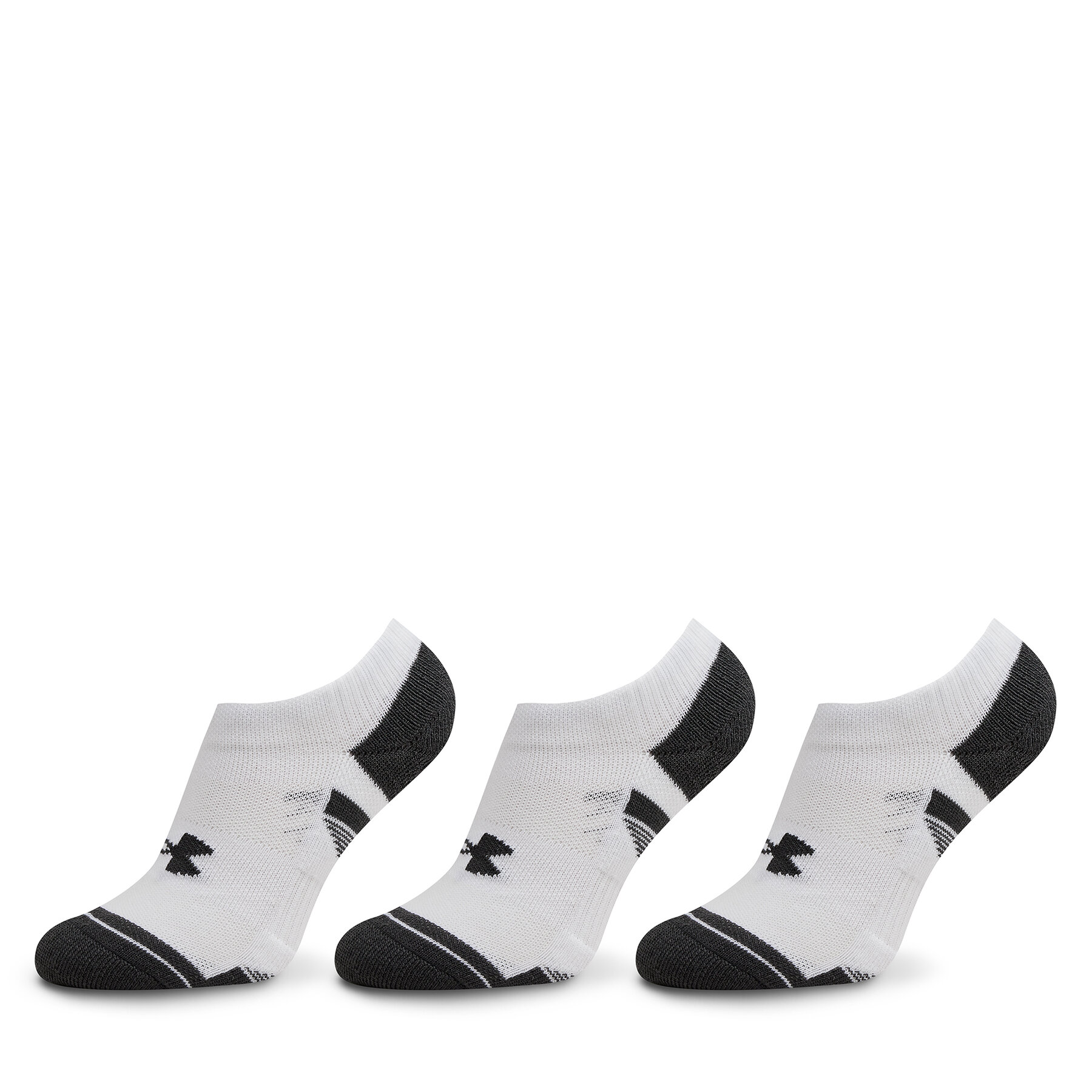 3 pár/csomag unisex bokazokni Under Armour, Méret: 47.50, Fehér, Ua Performance Tech 3Pk Ns 1379503-100
