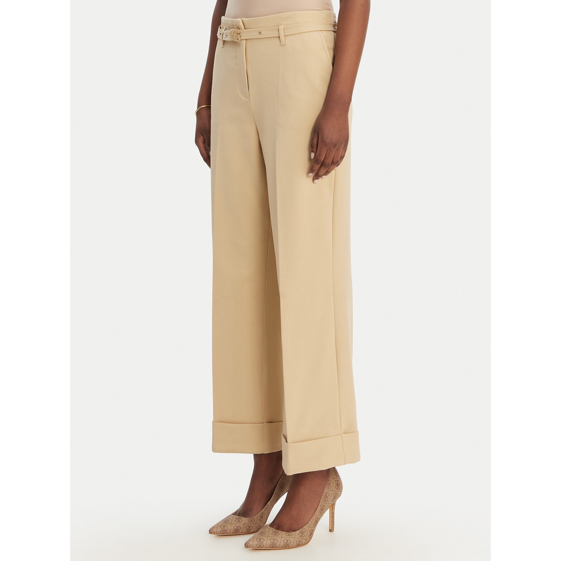 Guess Stoffhose W6GB17 W1894 Braun Regular Fit