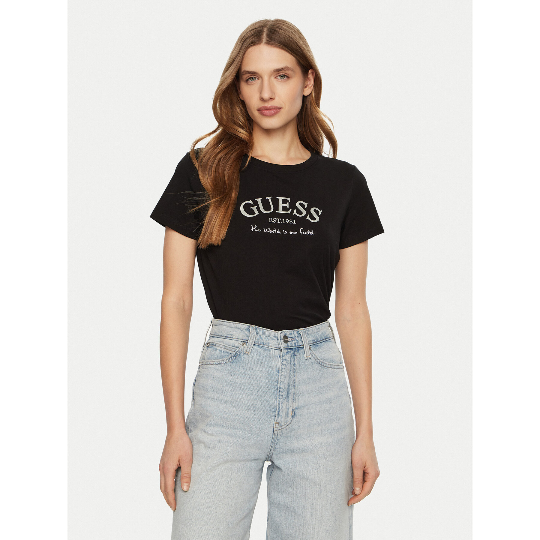 Guess T-shirt V5RI16 J1314 Nero Shirt Fit