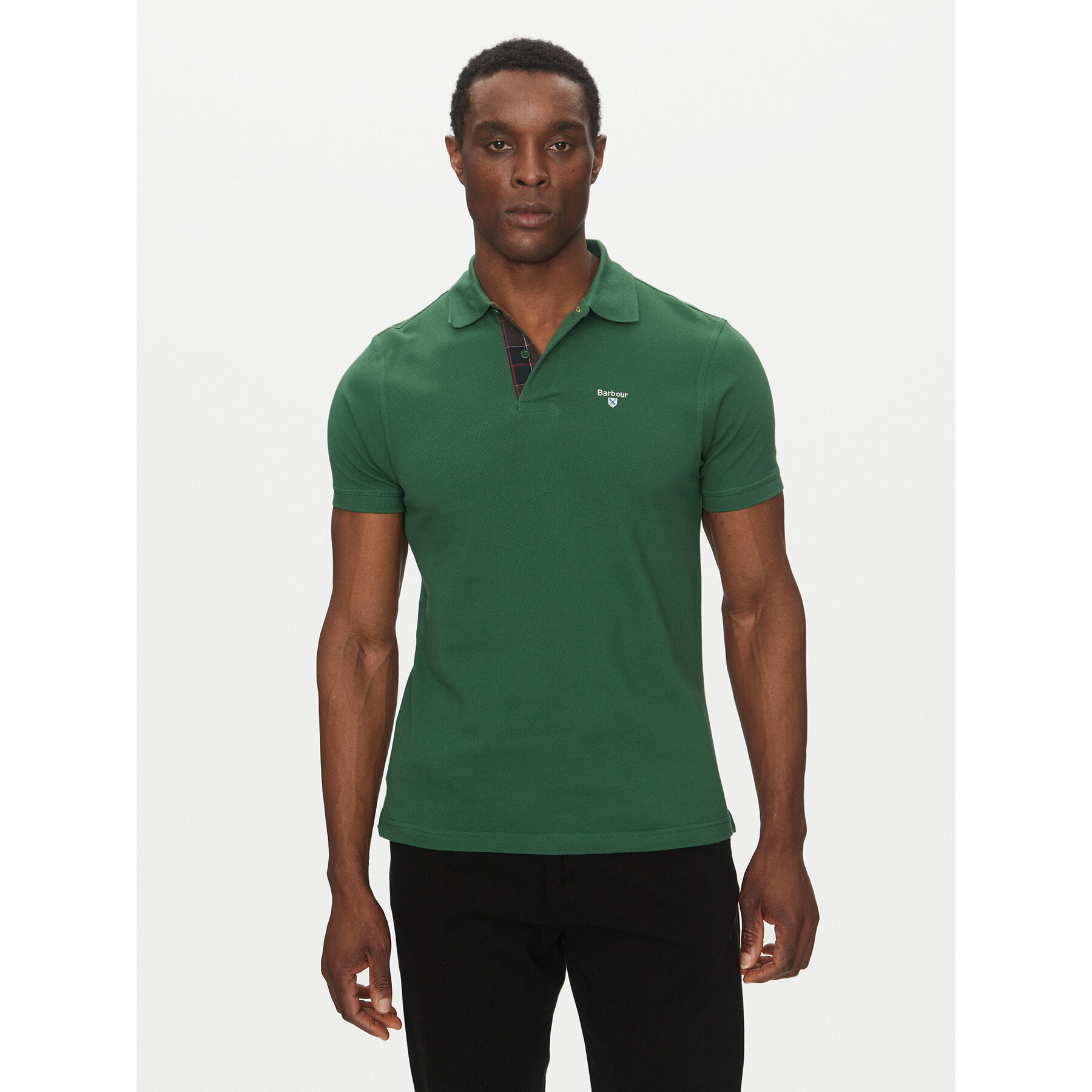 Barbour Polo Tartan MML0012OL72 Πράσινο Regular Fit
