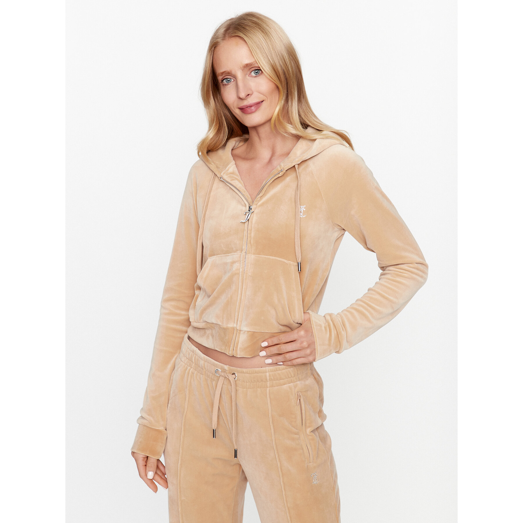 Juicy Couture Sweatshirt Madison JCWA122001483 Beige Slim Fit