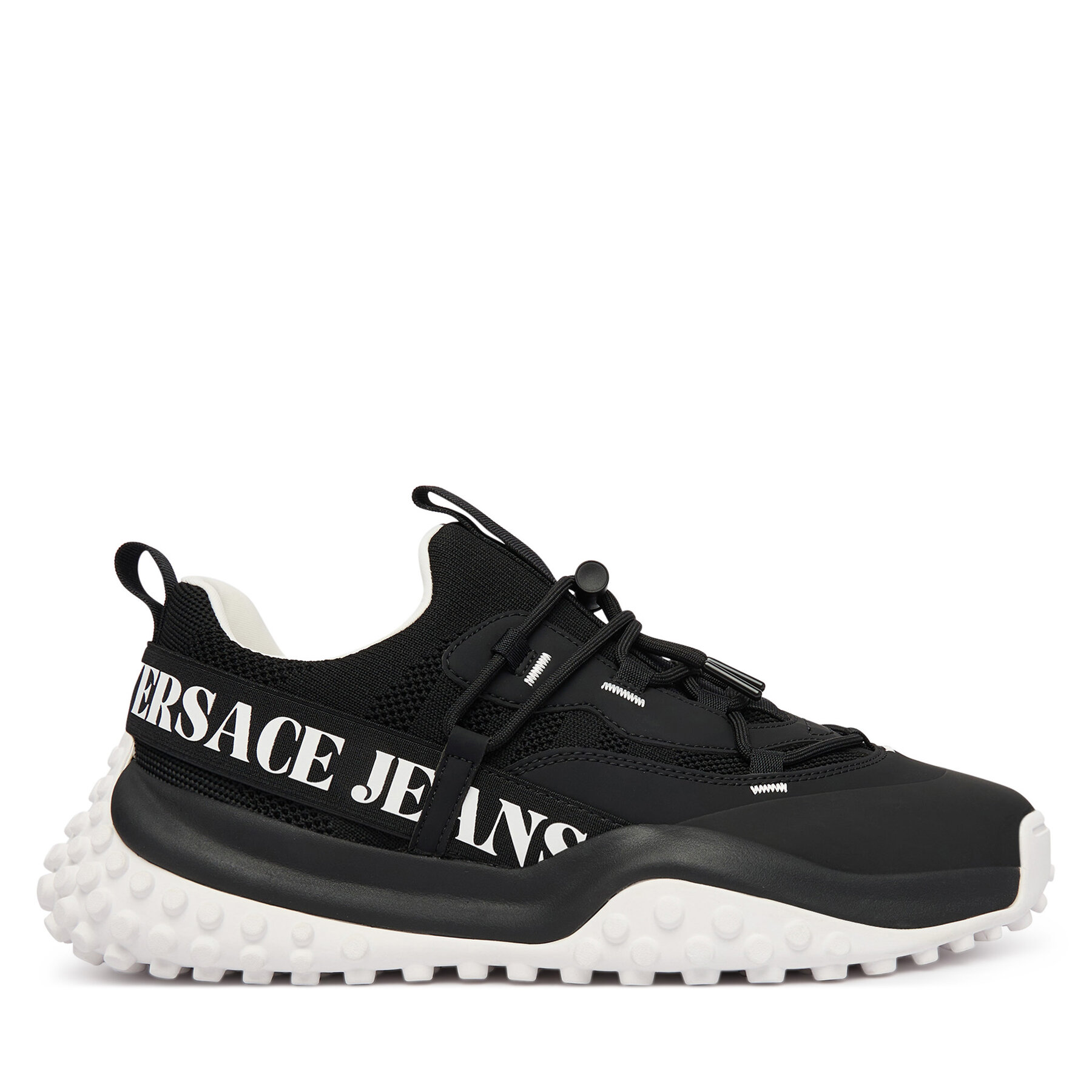 Versace Jeans Couture Hombre Zapatillas, Talla : 45, Negro, 80YA3SN2