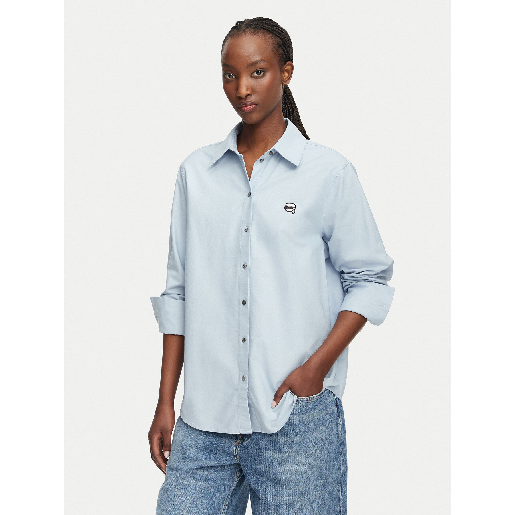 KARL LAGERFELD Hemd B3W11030 Hellblau Regular Fit