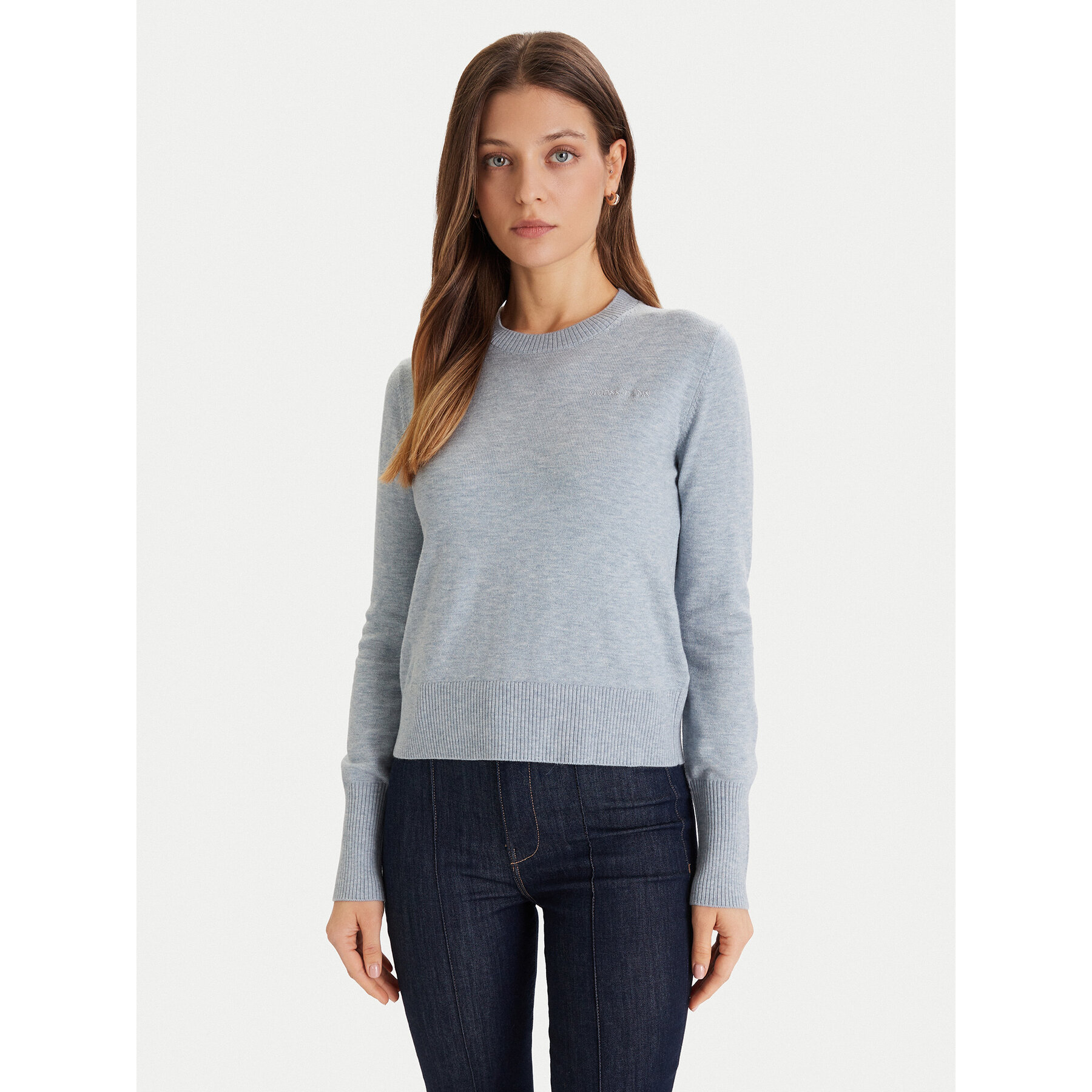 Guess Jeans Pullover W4BR83 Z3HO2 Himmelblau Regular Fit