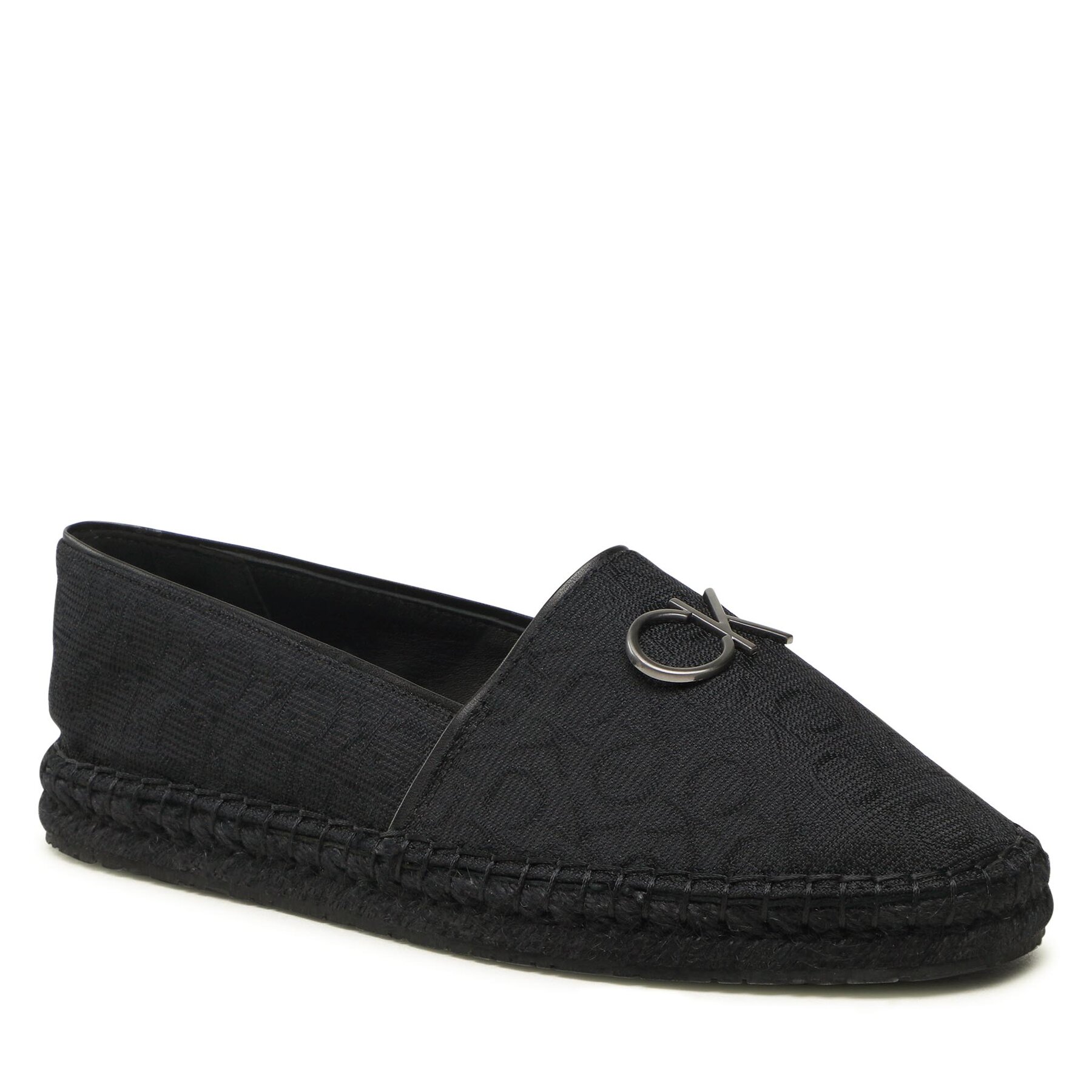 Espadrile Calvin Klein Espadrille W/Hw HW0HW01458 Black Mono 0GN
