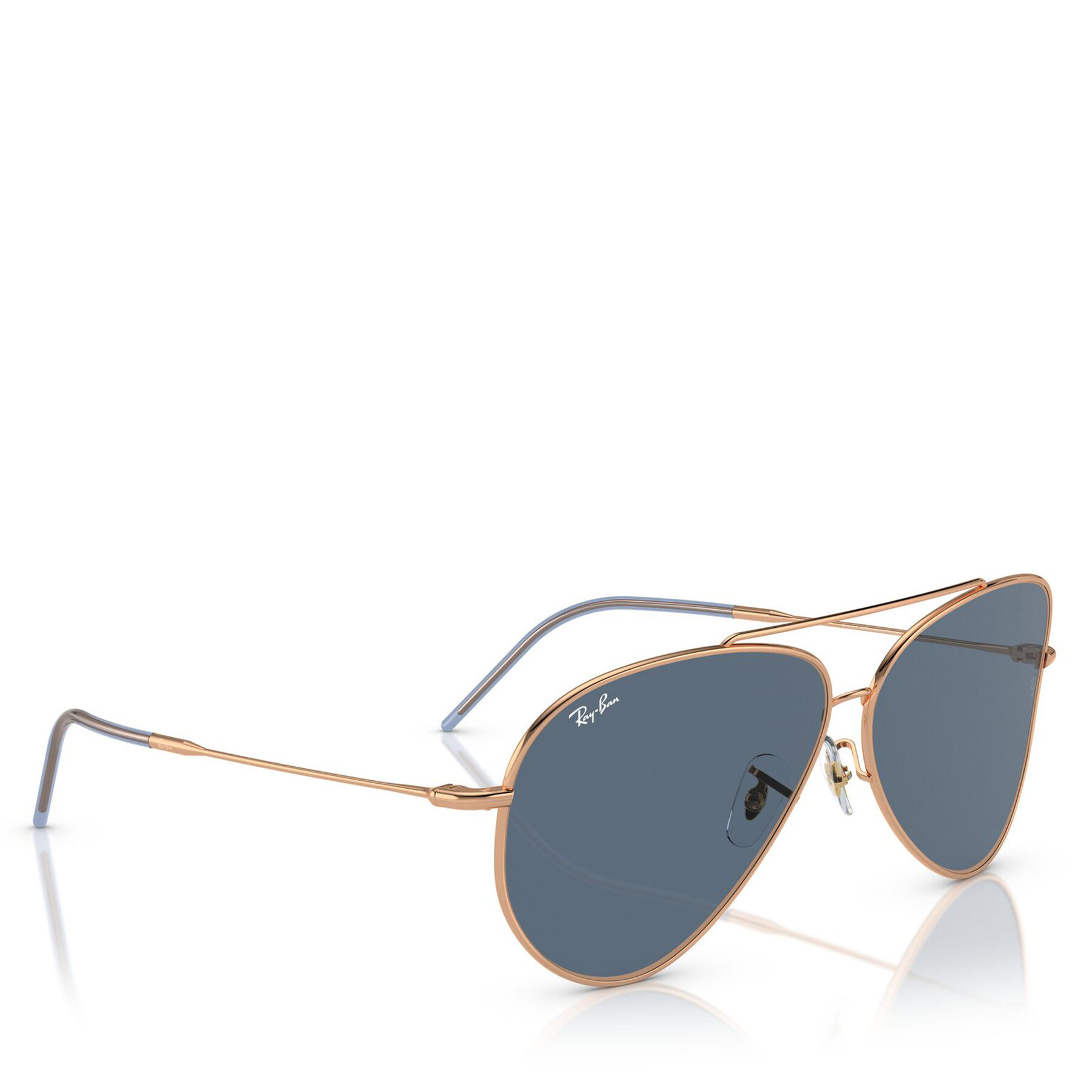 Gafas de sol Ray-Ban Aviator Reverse 0RBR0101S 92023A Baño de oro rosa
