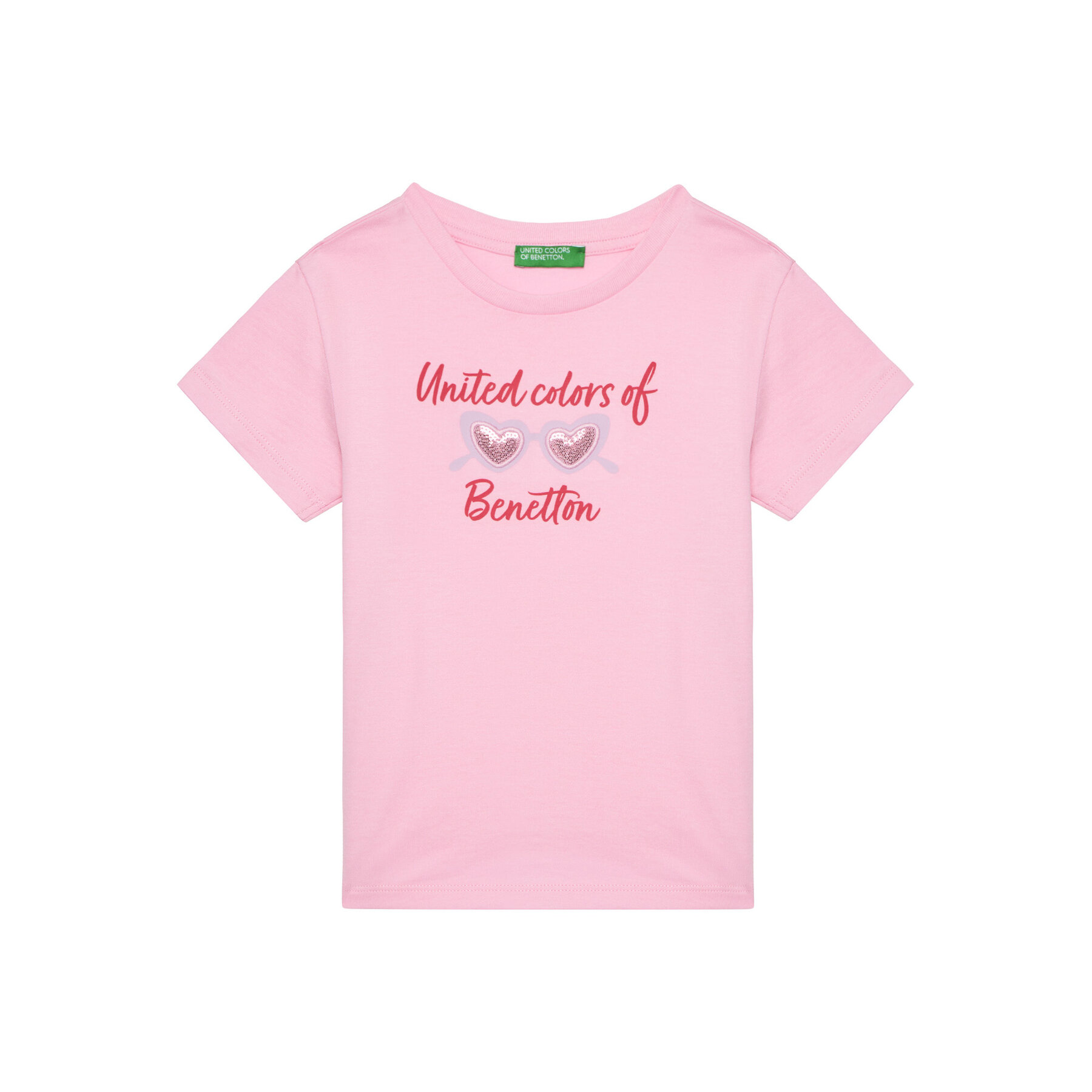 United Colors Of Benetton Póló 3I1XG10JB Rózsaszín Regular Fit