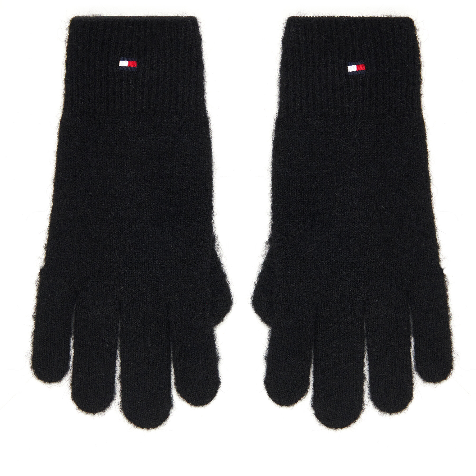 Mănuși de Damă Tommy Hilfiger Flag Fluffy AW0AW17797 Negru