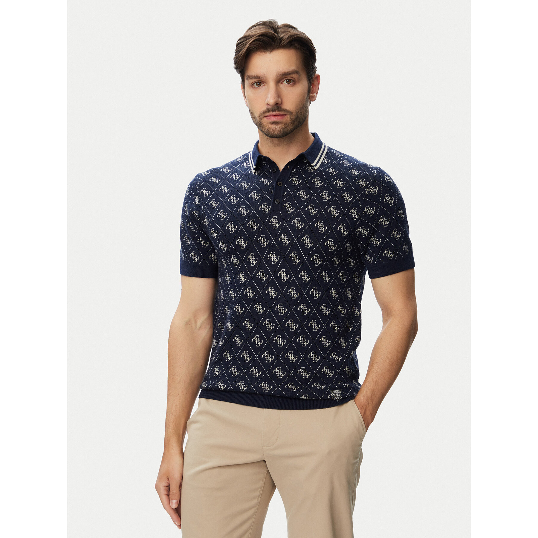 Guess Polo M6YR10 Z0915 Tamnoplava Regular Fit