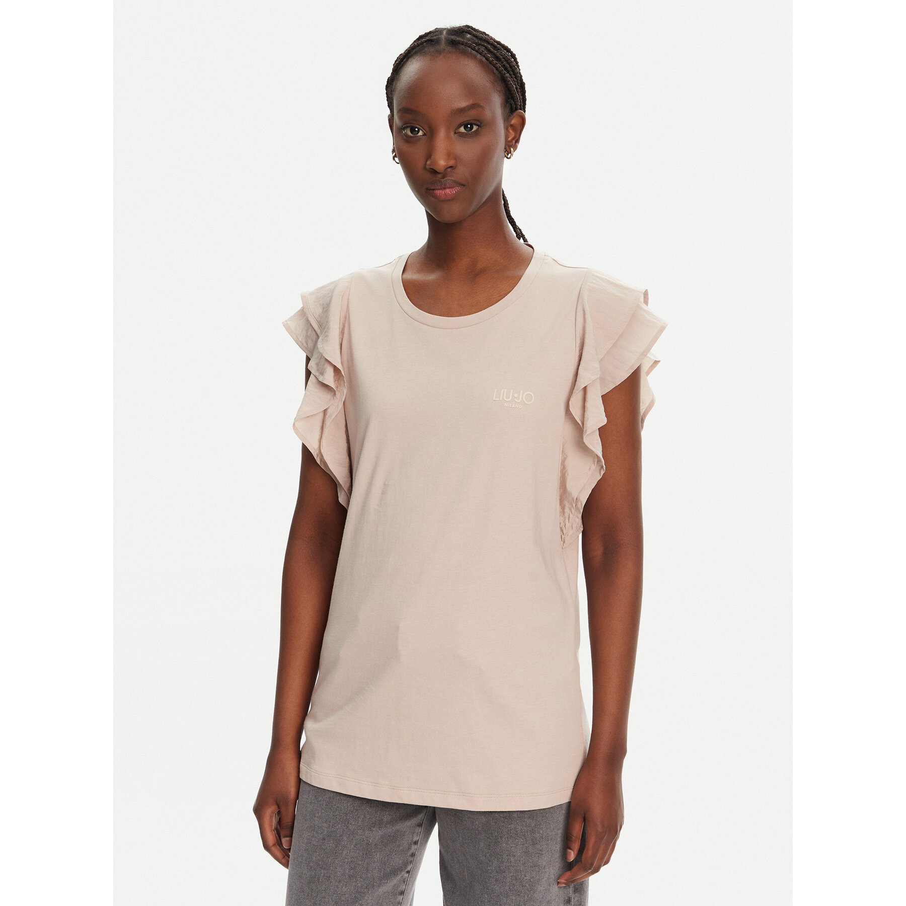Liu Jo Sport T-shirt TA5178 J5904 Beige Regular Fit