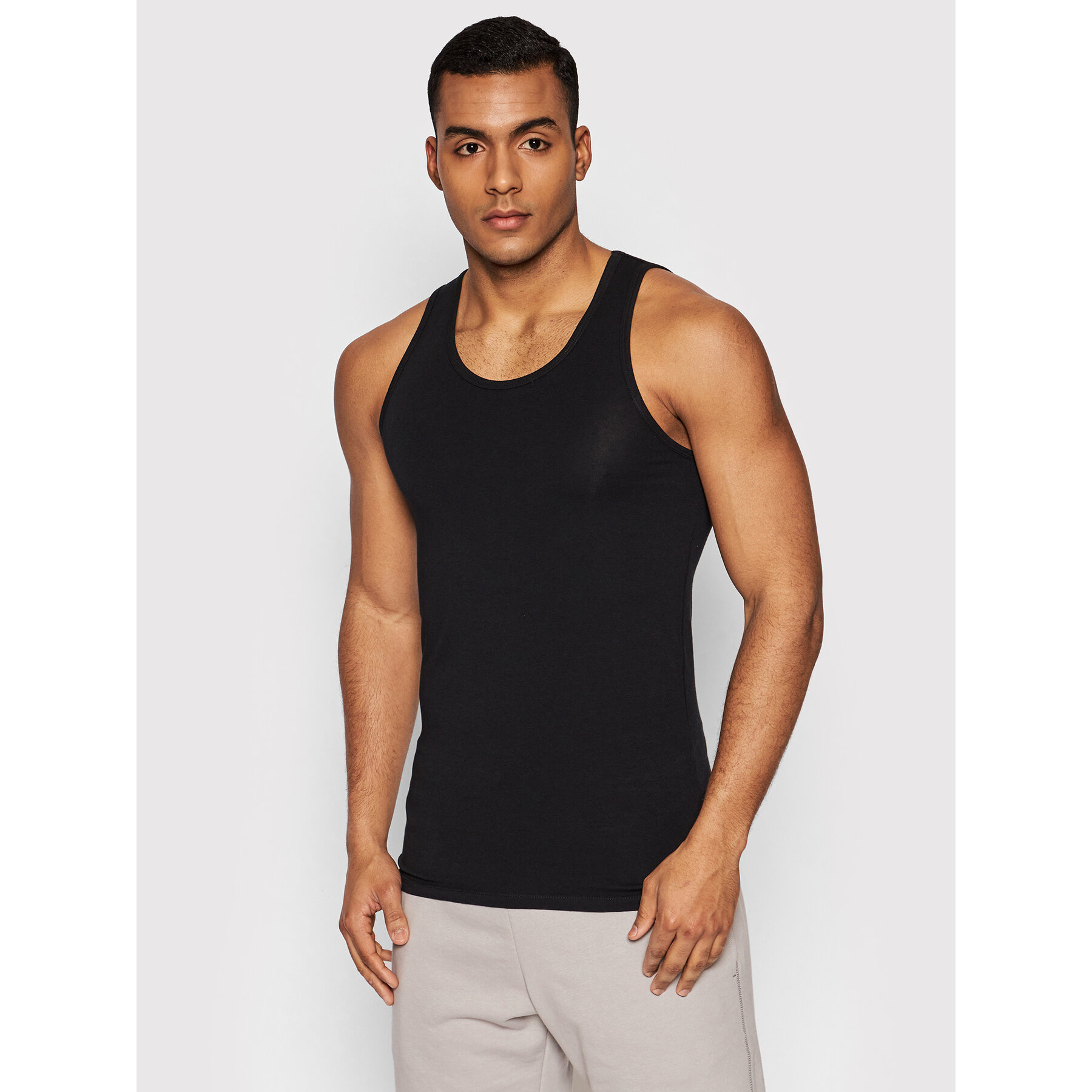 United Colors Of Benetton Trikó 3OP82H257 Fekete Regular Fit