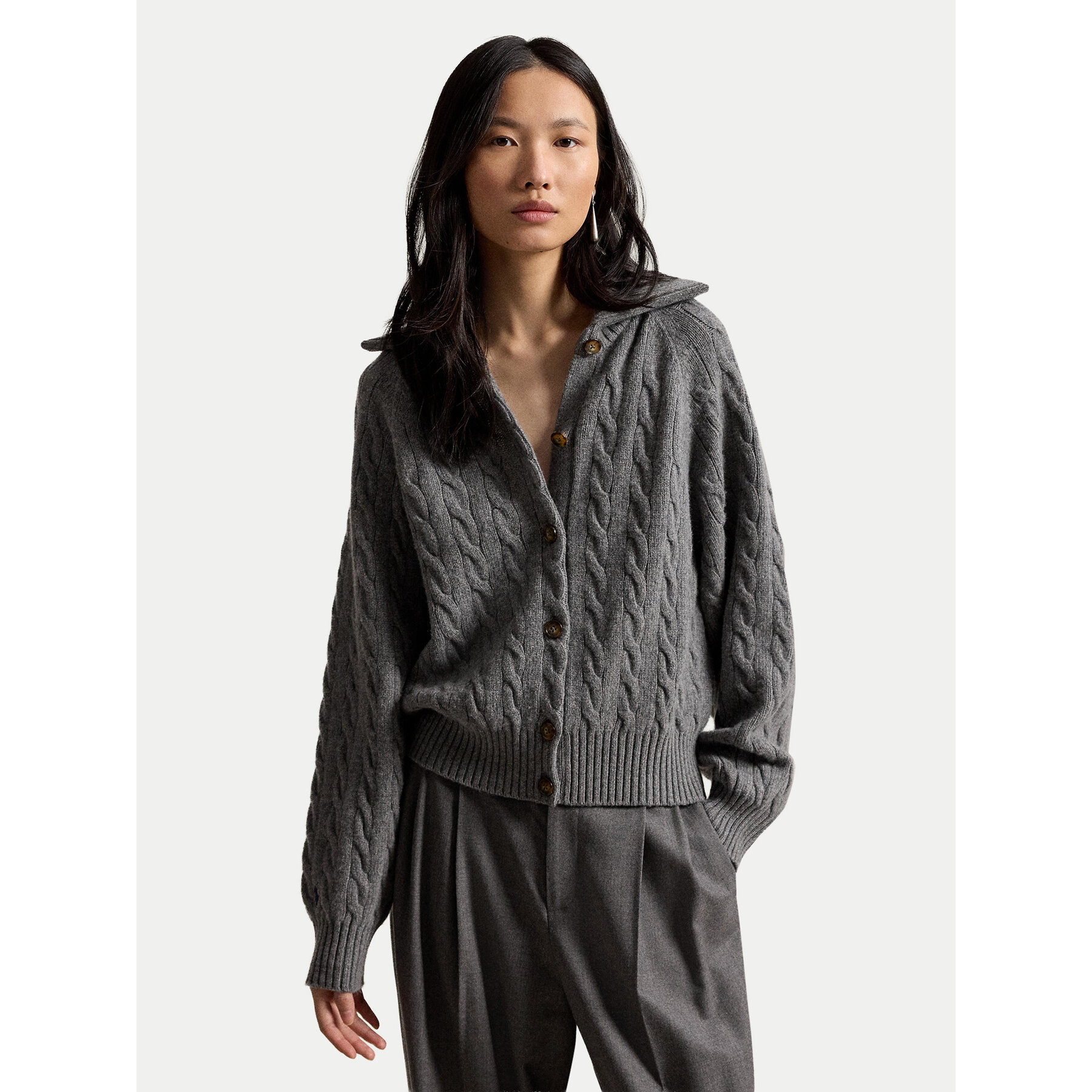 Polo Ralph Lauren Strickjacke 211B17757002 Dunkelgrau Relaxed Fit