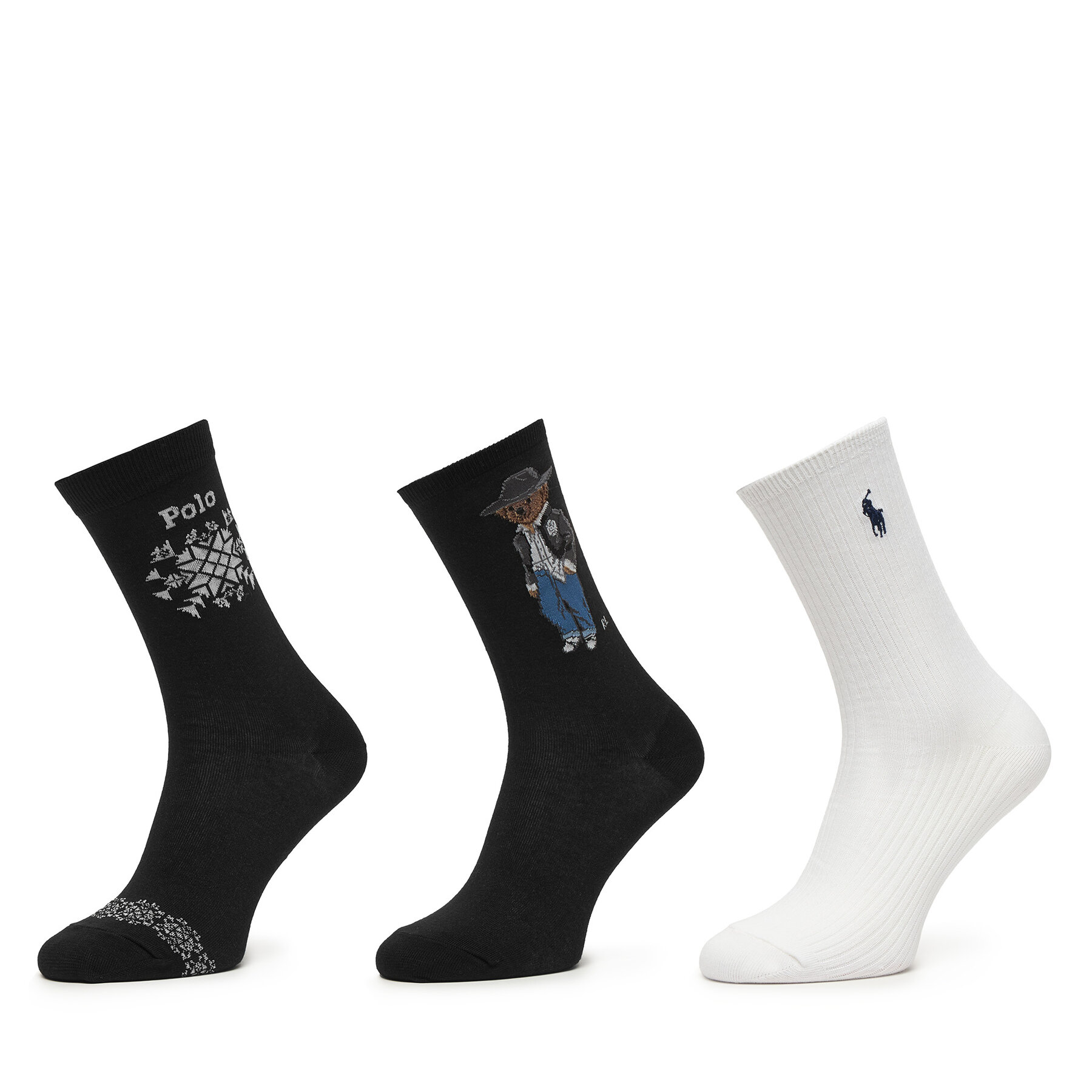 Κάλτσες μακριές Polo Ralph Lauren Bear Snowflake 455P18210001 Μαύρο