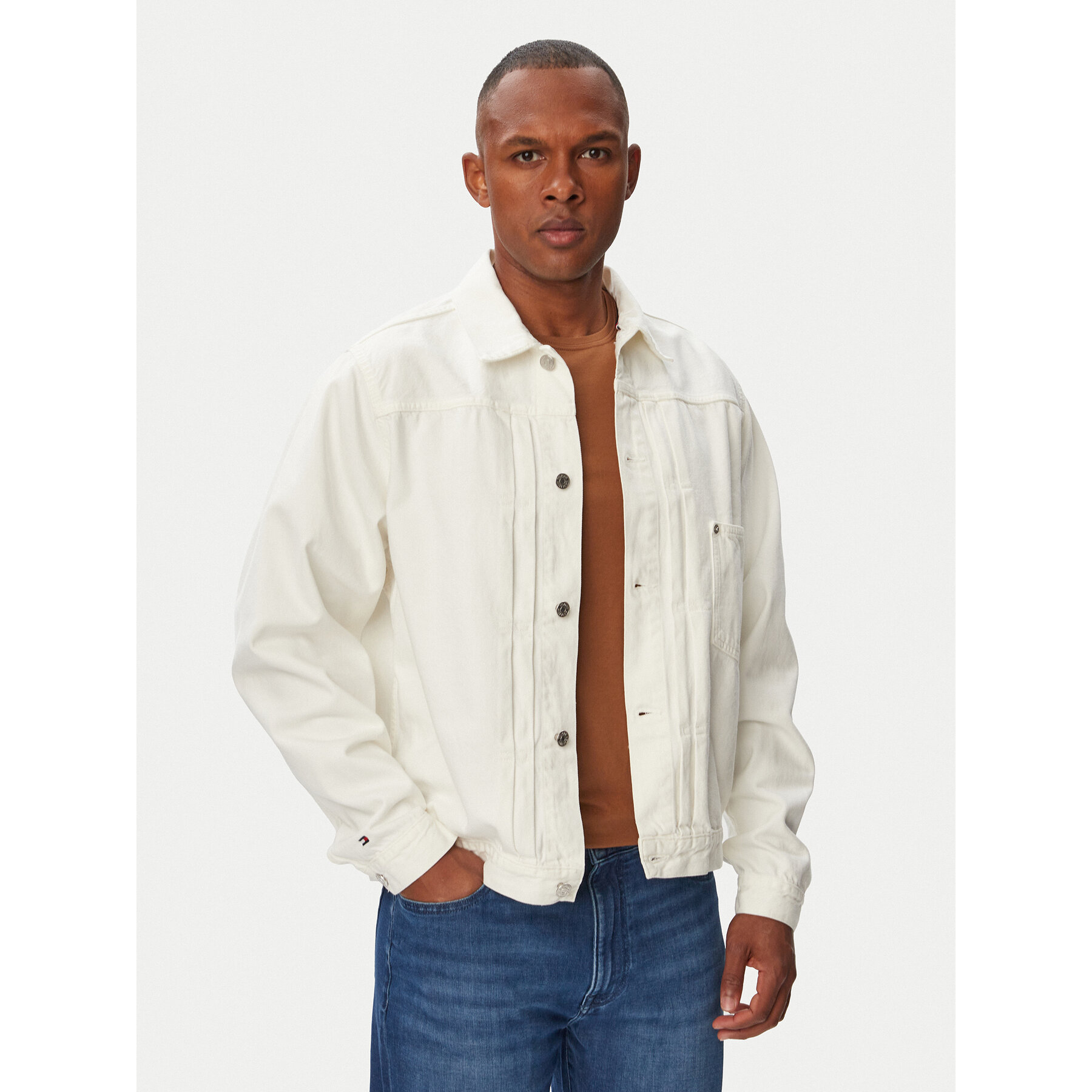 Tommy Hilfiger Jeansjacke MW0MW45096 Weiß Regular Fit