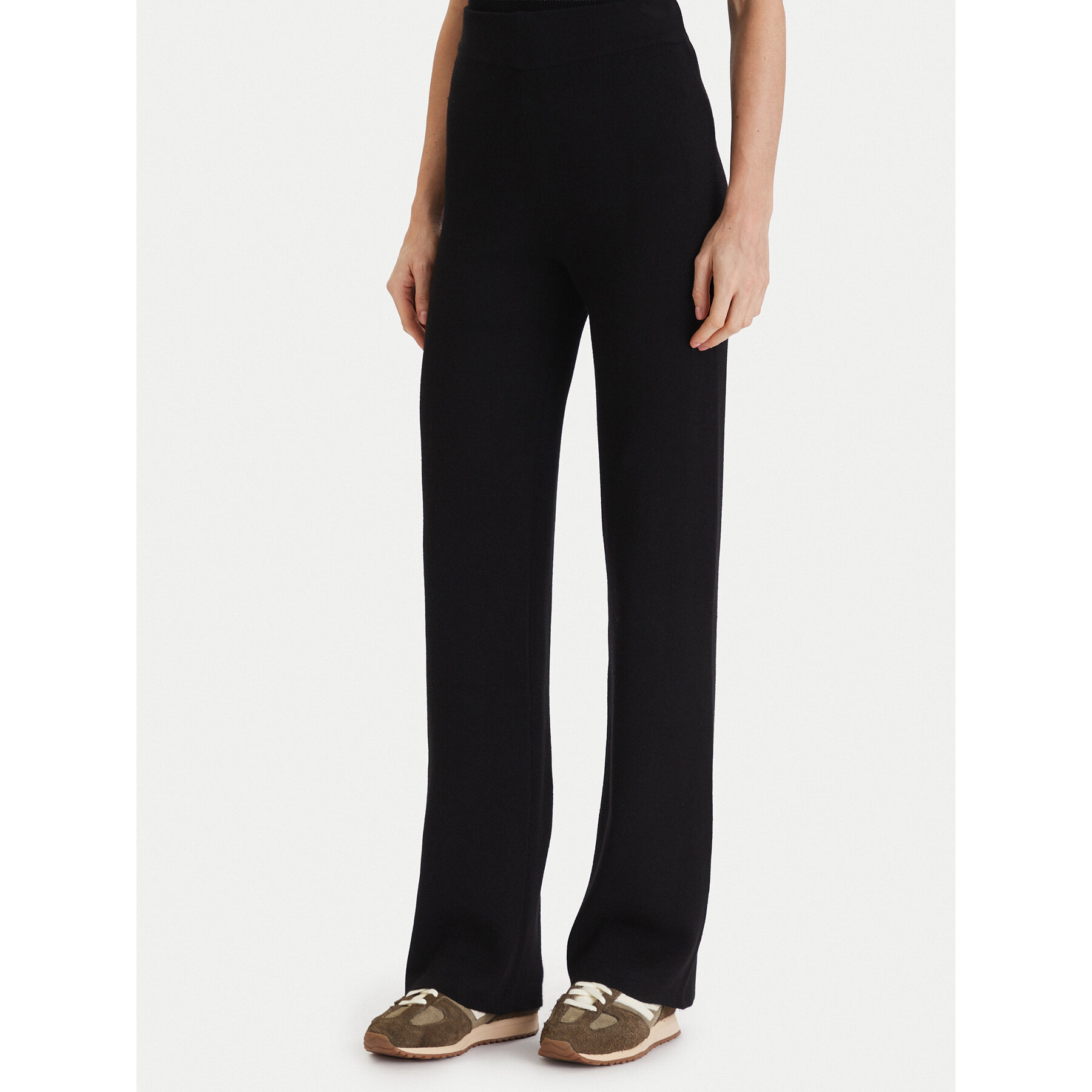 Vero Moda Strickhose Gold Art 10332174 Schwarz Loose Fit