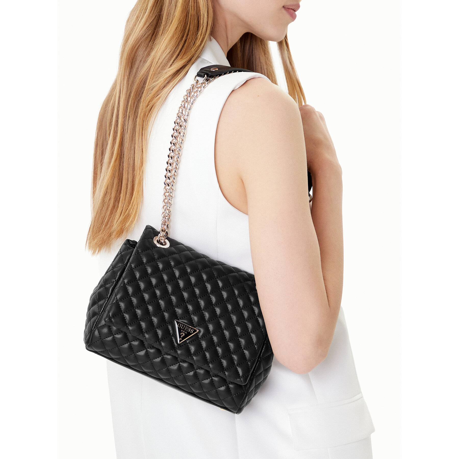 Дамска чанта Guess Everlee HWQG86 79210 Черен