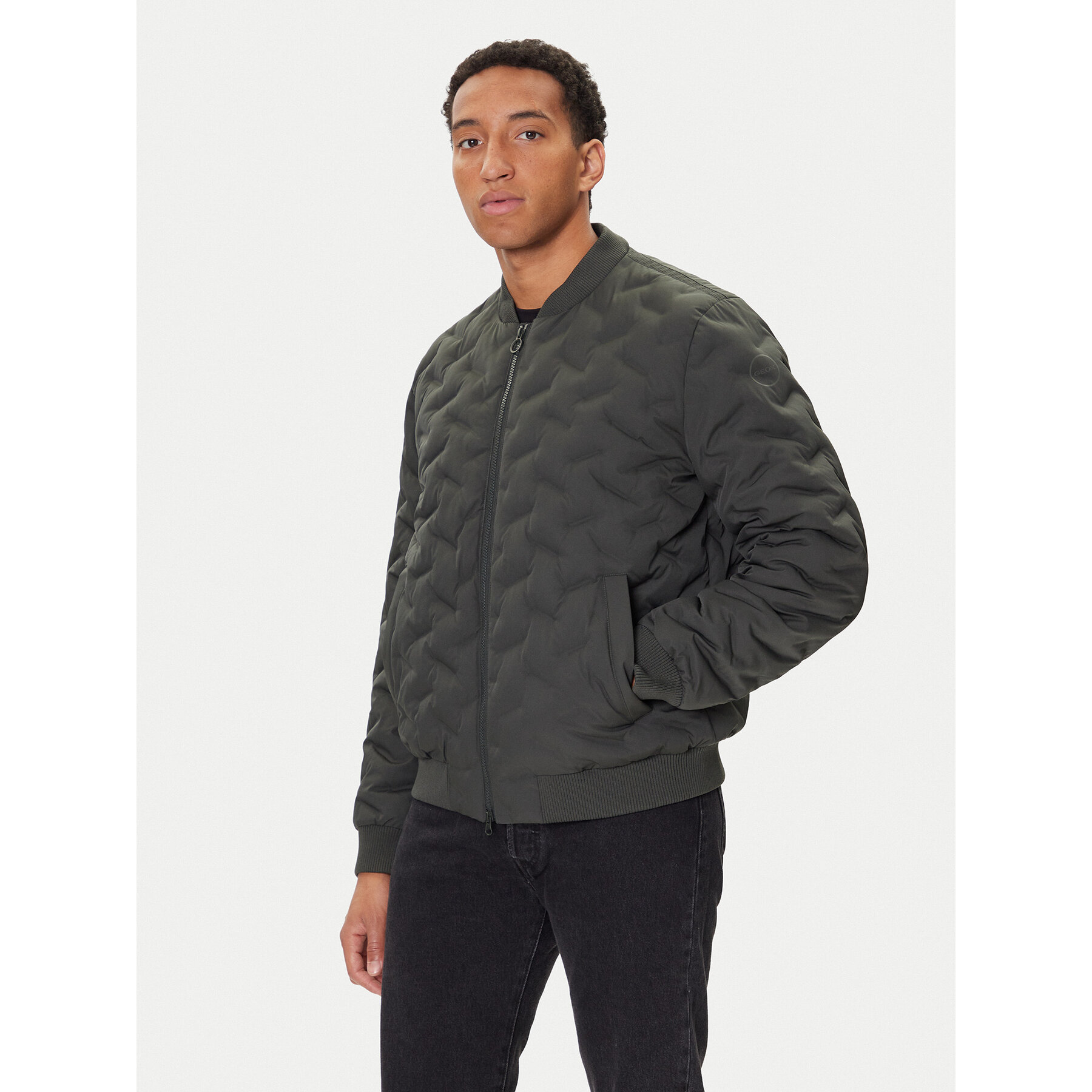 Geox Bomberjacke Spherica M5628R T3271 F3251 Grau Regular Fit