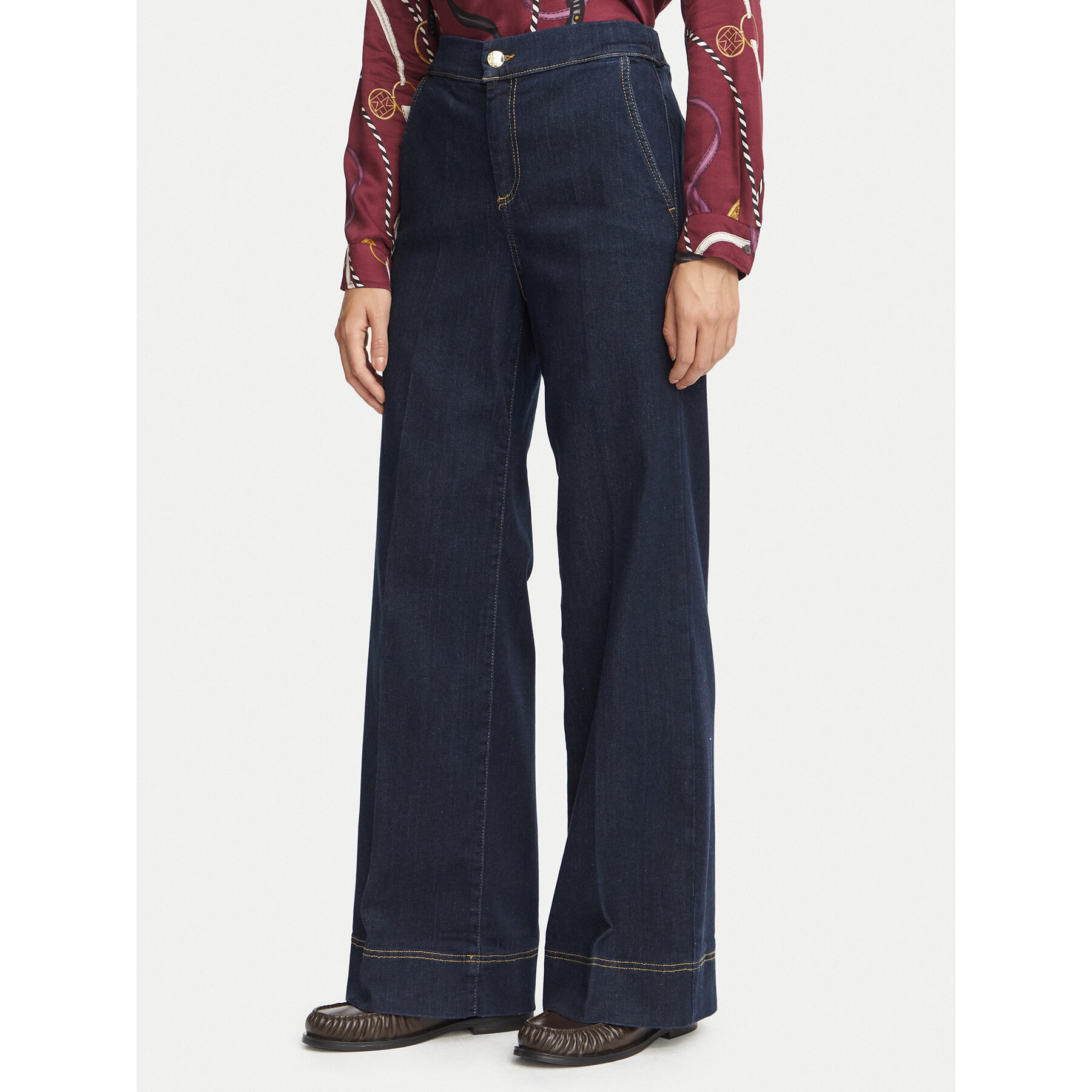 Marella Jeans Emme by Marella Struzzo 2625186101 Dunkelblau Wide Leg