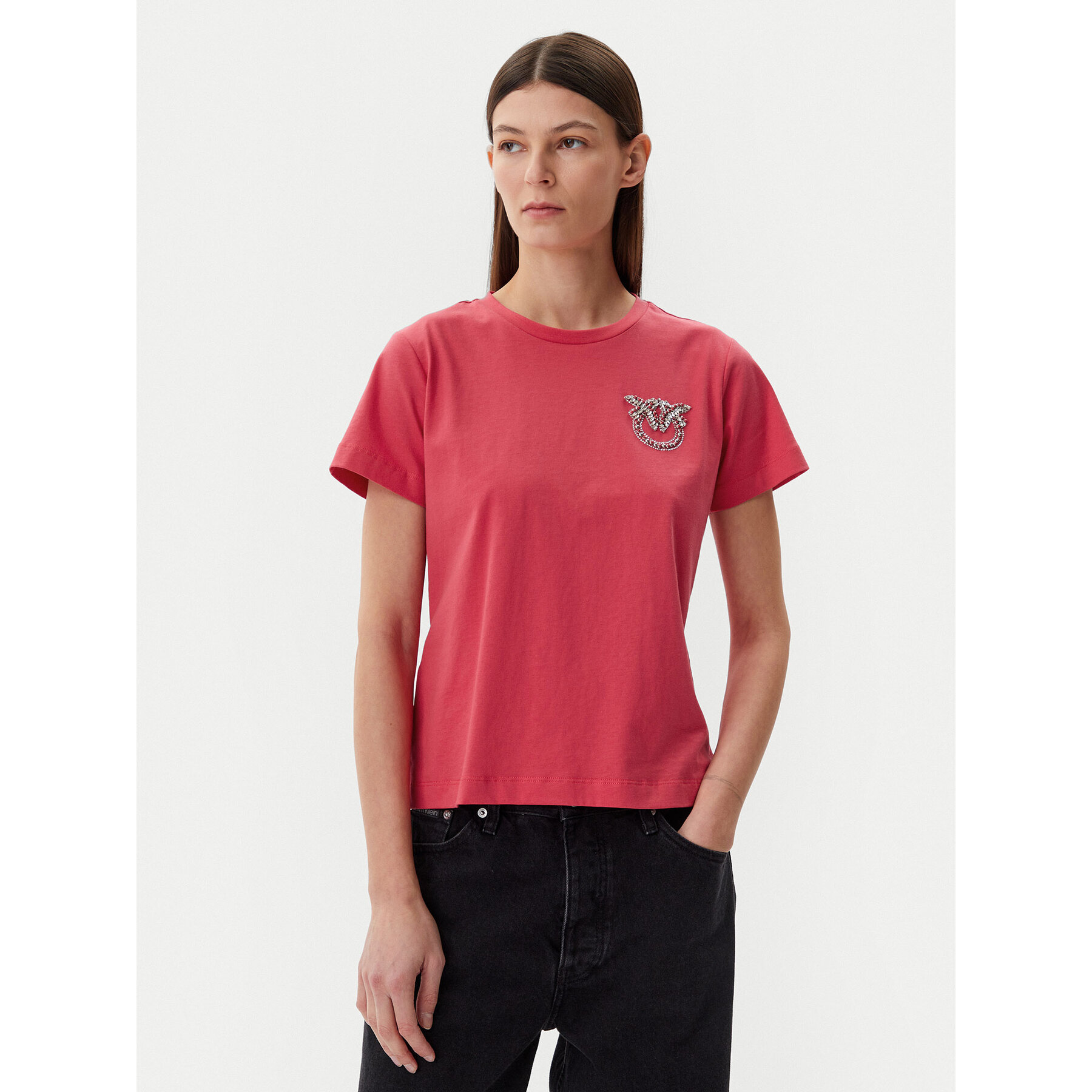 Pinko T-Shirt Nambrone 103320 A2G7 Rosso Regular Fit
