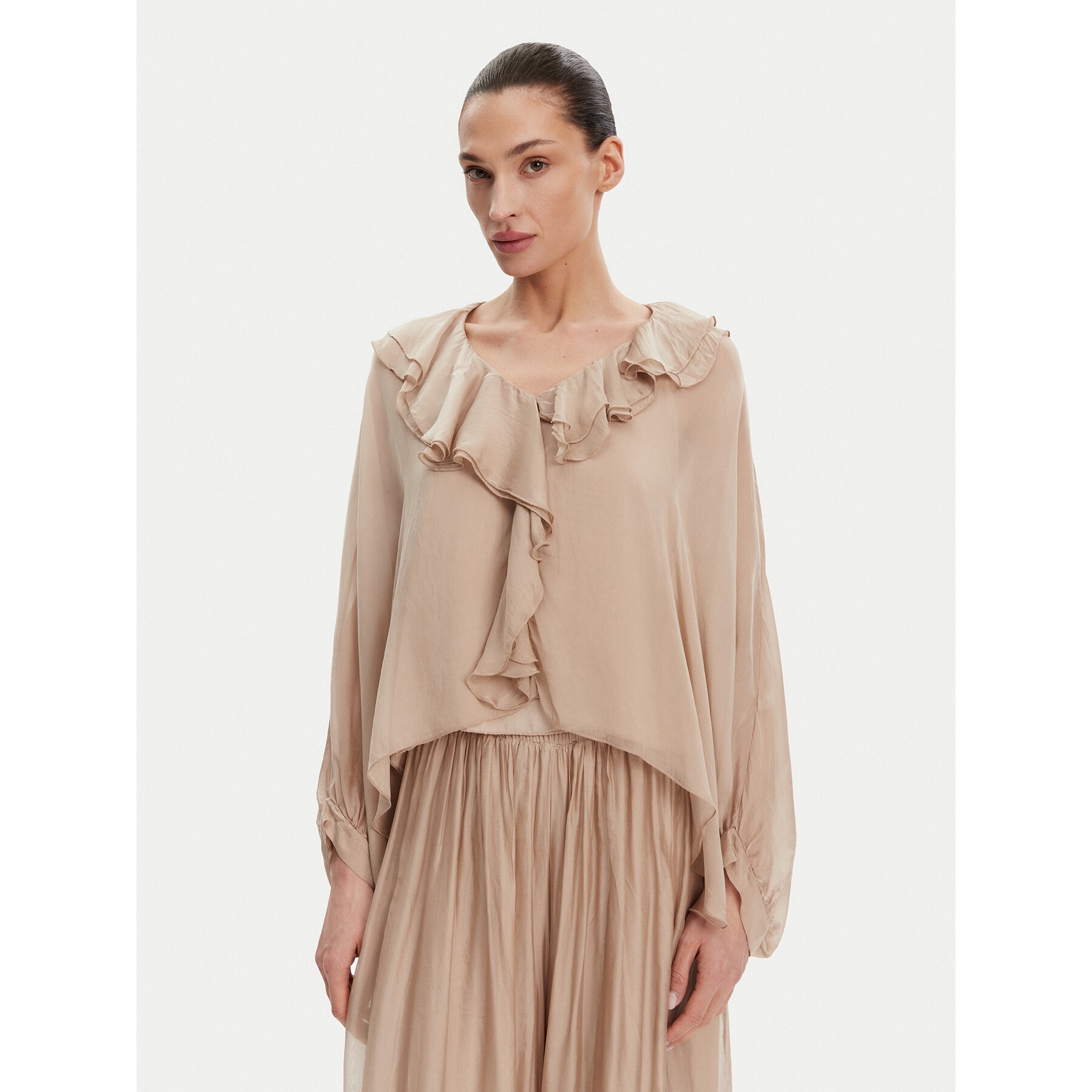 ViCOLO Bluse TD0019 Beige Oversize