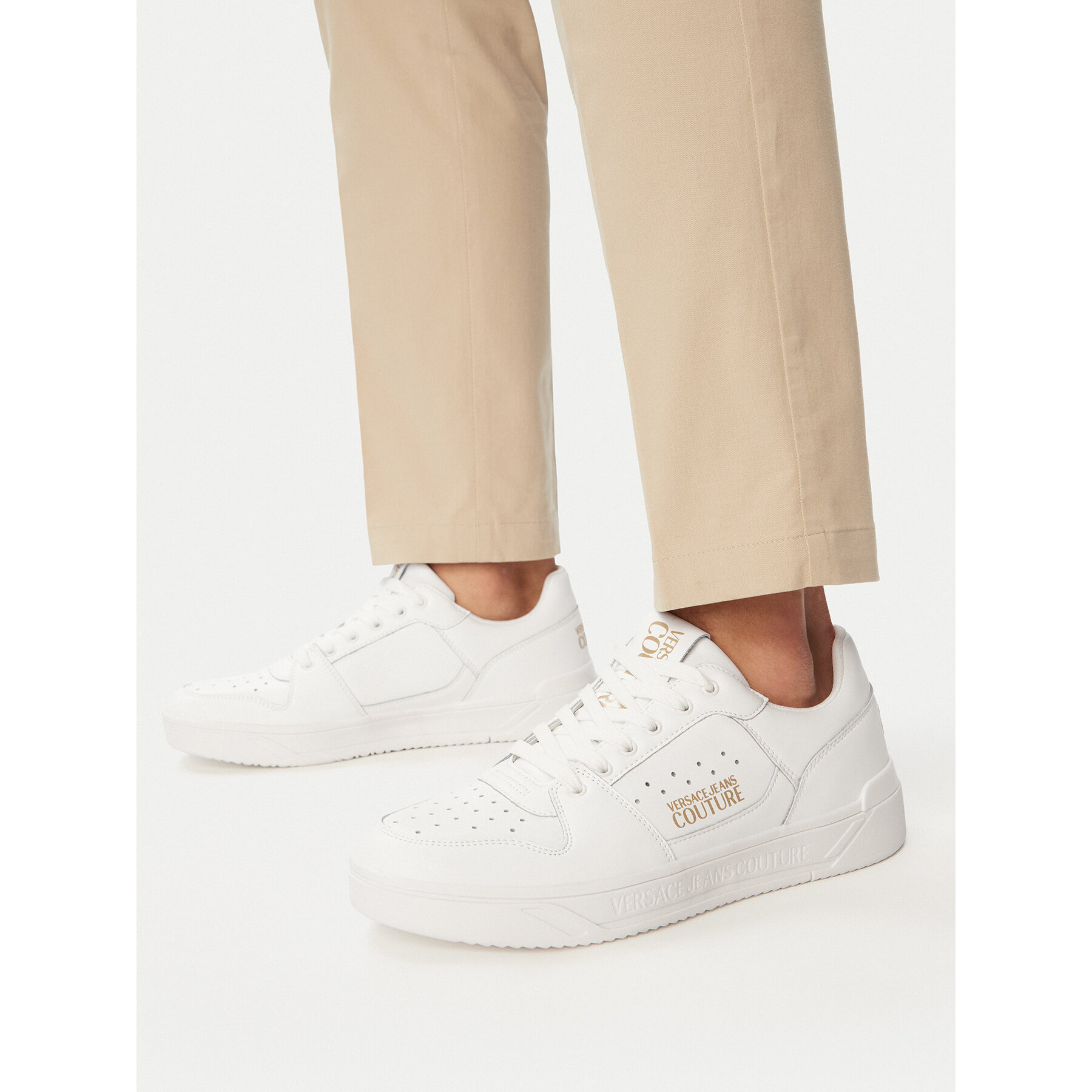 Sneakers Versace Jeans Couture 80YA3SJ4 ZPB89 Alb