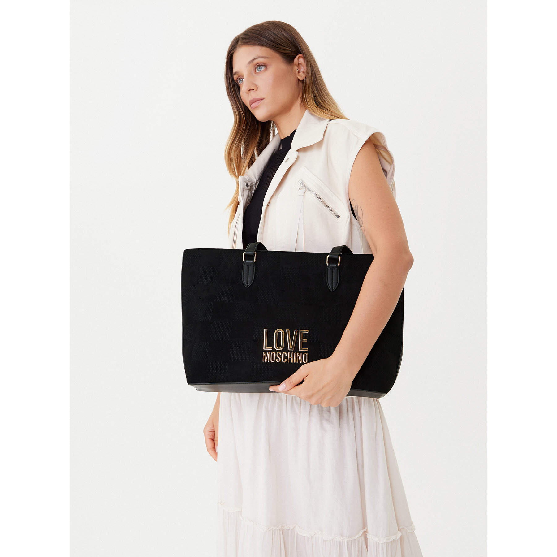 Geantă LOVE MOSCHINO JC4123PP0NKB100A Negru