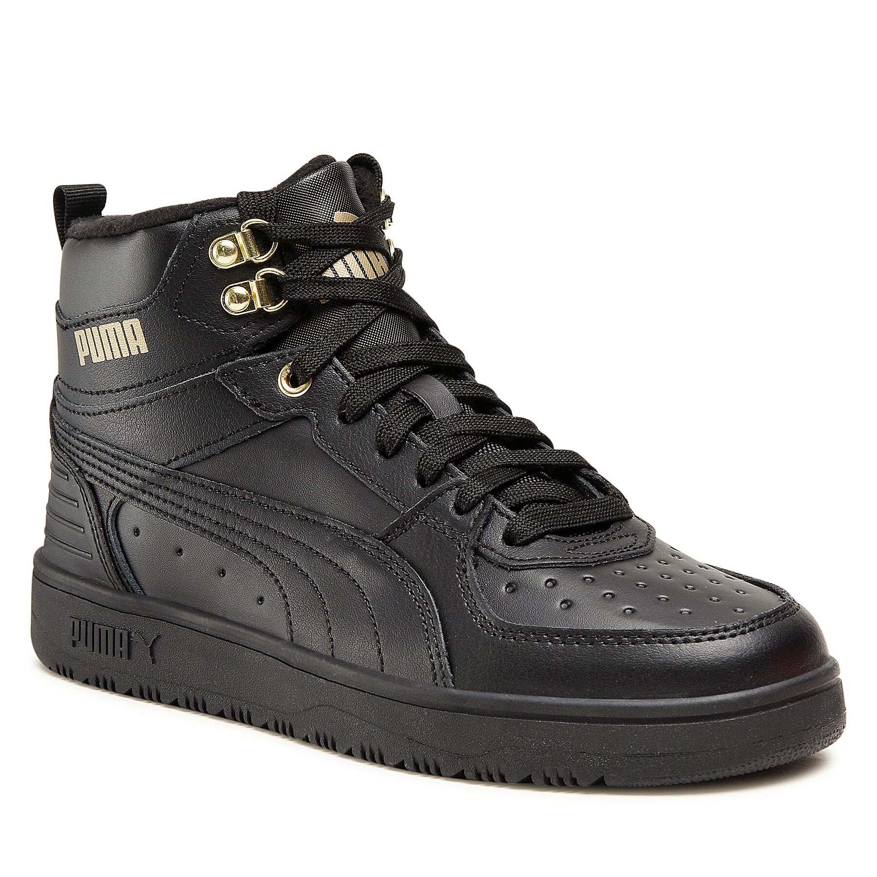 Sneakers Puma Rebound Rugged 387592 01 Black/Black/Puma Team Gold 387592 imagine noua